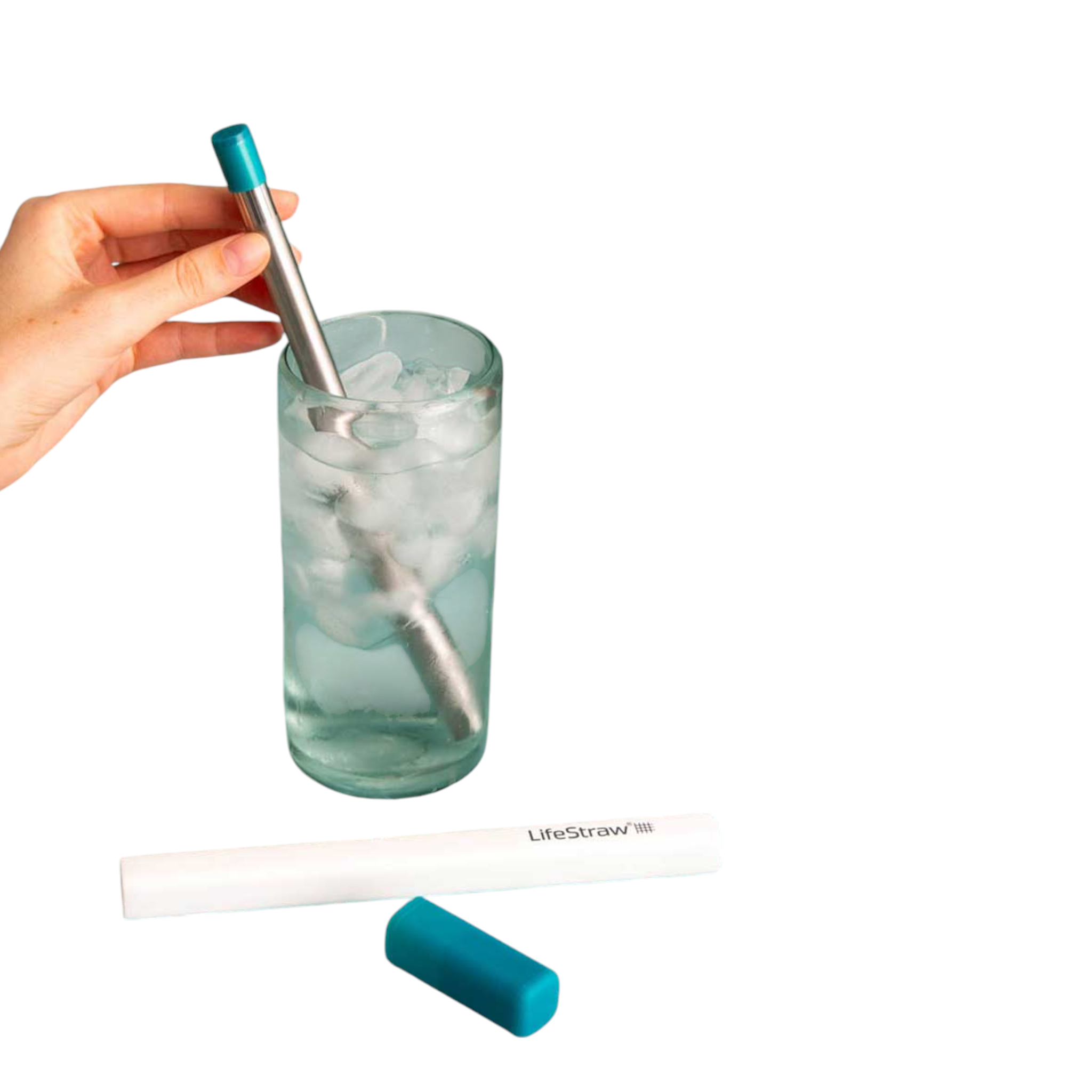 LifeStraw Sip Reusable Stainless Steel Water Filter Straw With Carry Case - FERAL