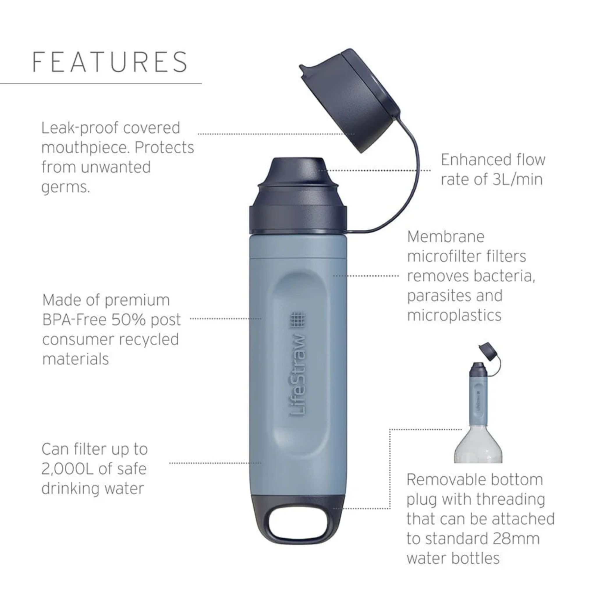 LifeStraw Peak Series Solo Water Filter - FERAL