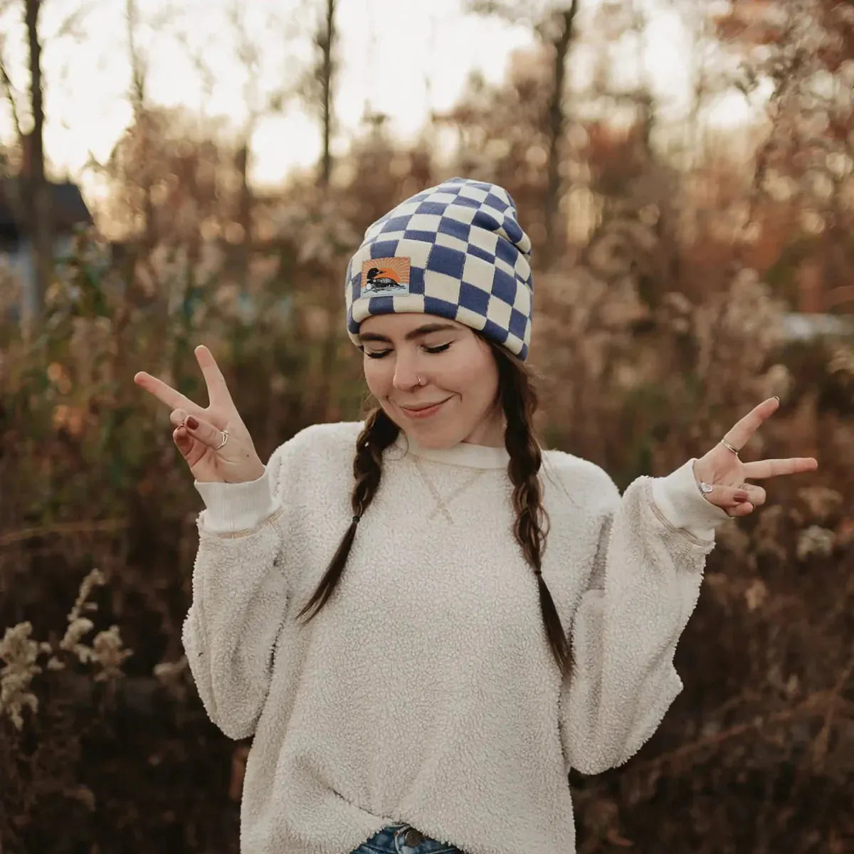 Bird Collective Loon Checkered Beanie - FERAL