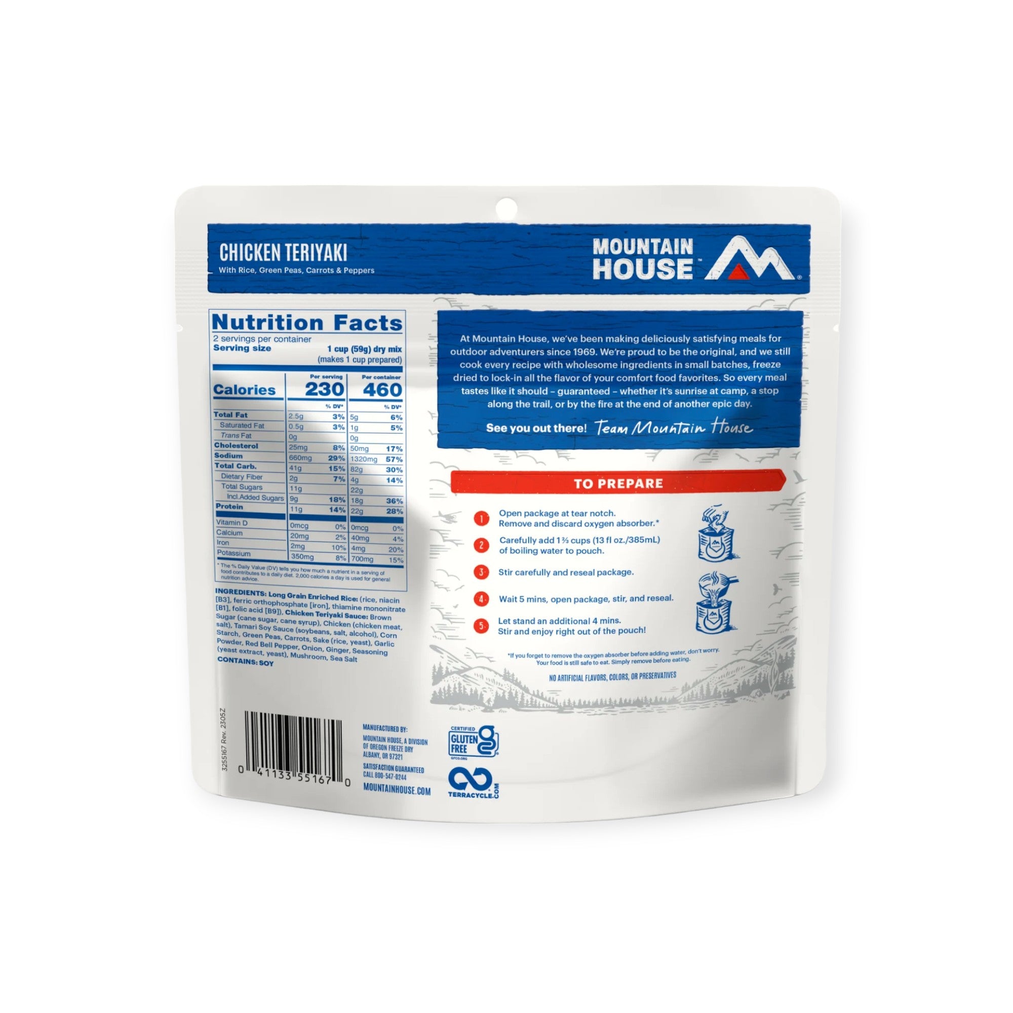 Mountain House Chicken Teriyaki w' Rice Freeze-Dried Meal - FERAL