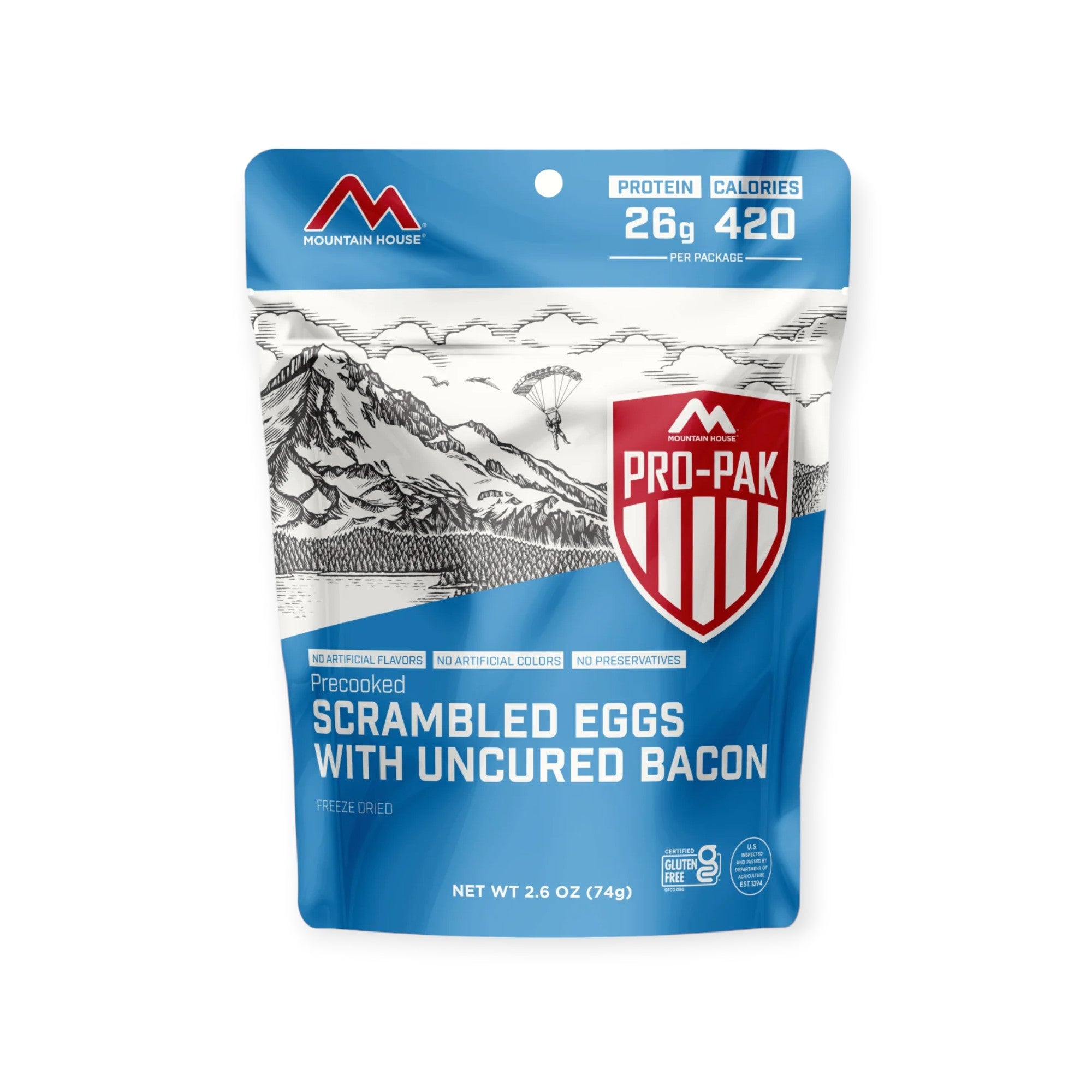 Mountain House Pro-Pak Scrambled Eggs w' Bacon Freeze Dried Meal - FERAL