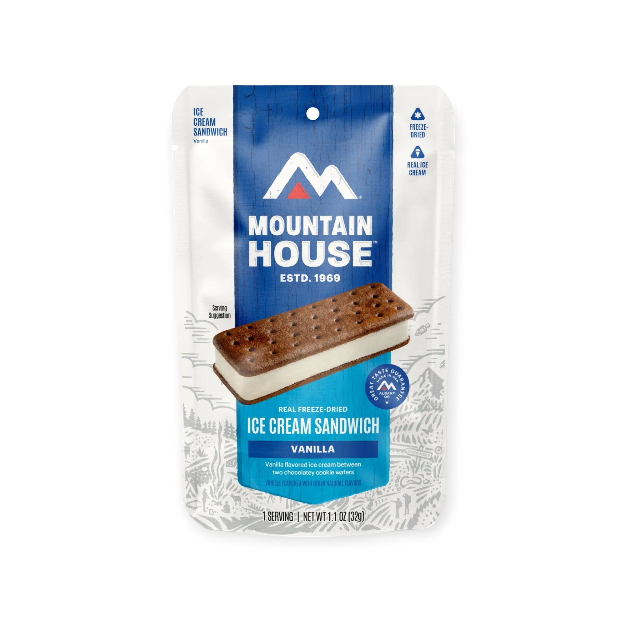 Mountain House Vanilla Ice Cream Sandwich Freeze-Dried Dessert - FERAL