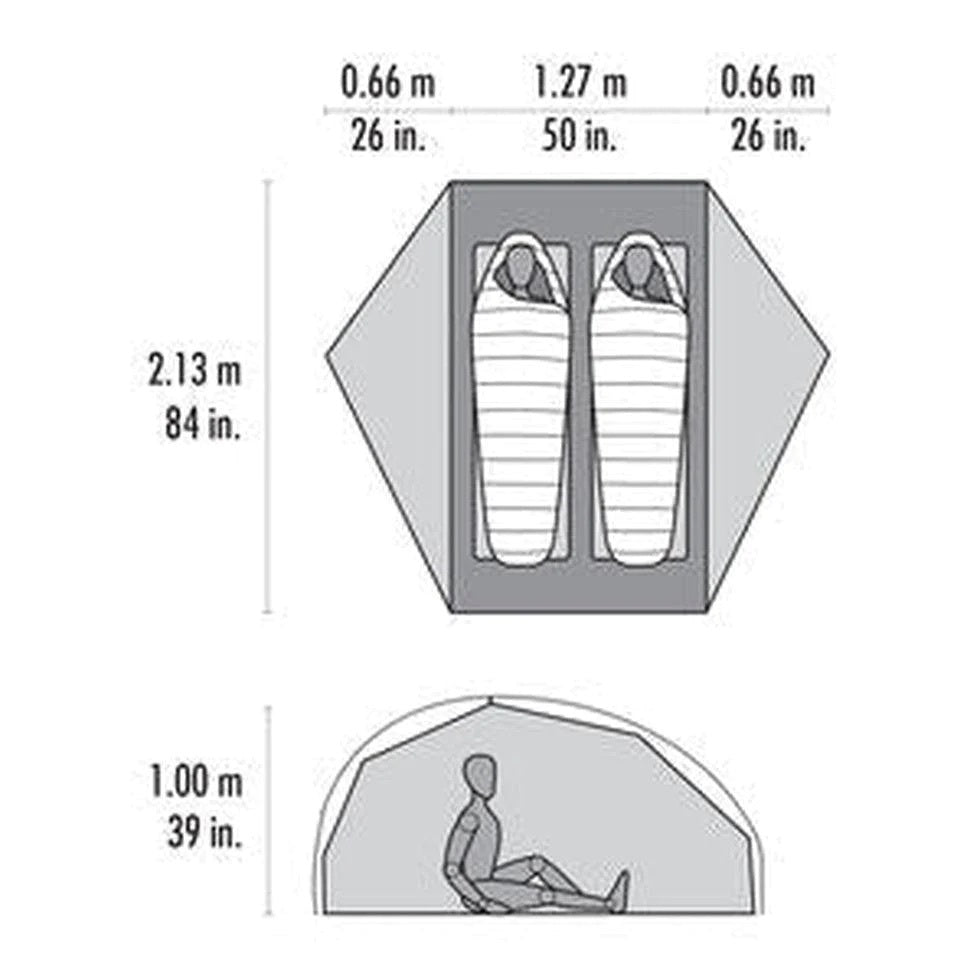 MSR FreeLite 2-Person Ultralight Backpacking Tent - FERAL