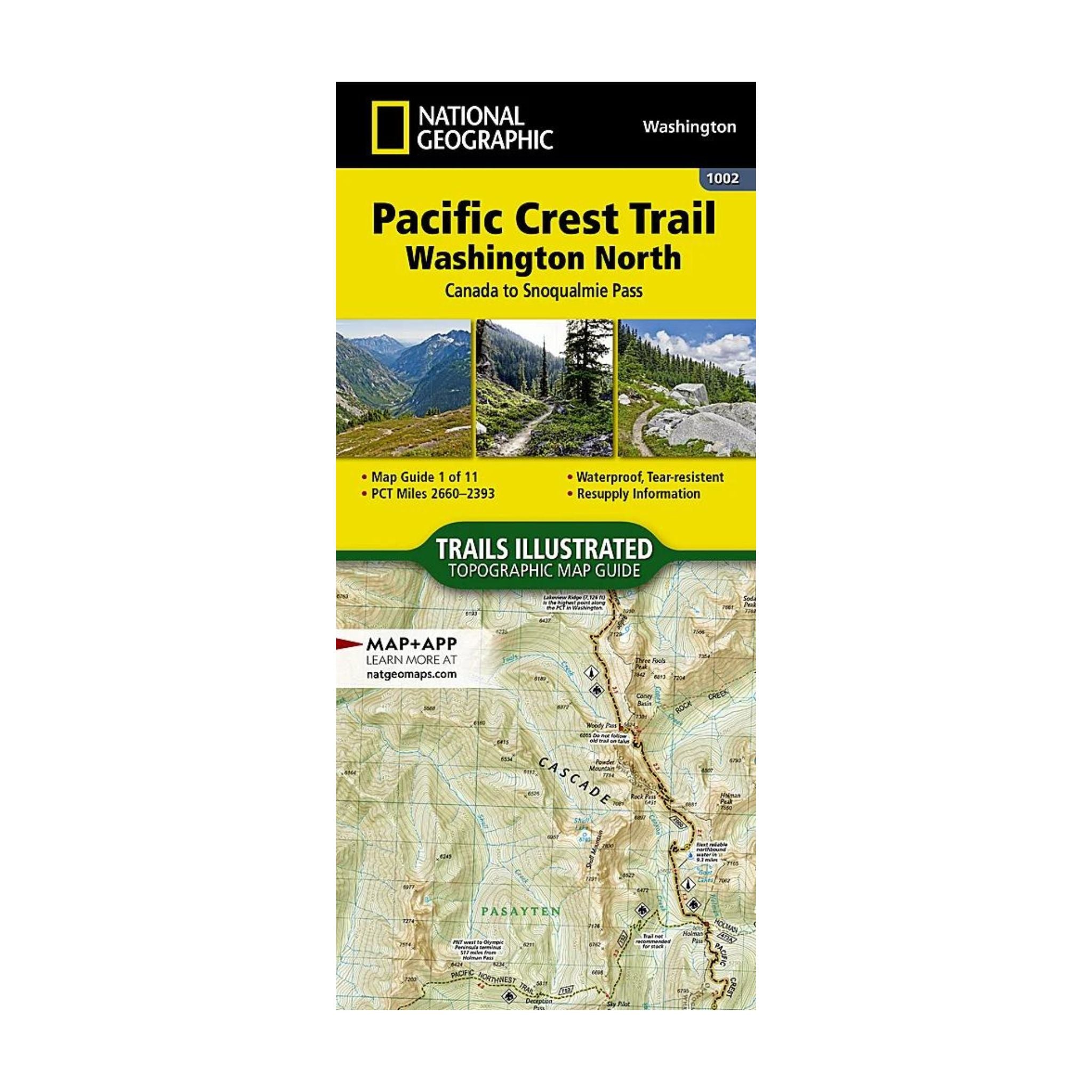 National Geographic 1002: Pacific Crest Trail North Map - FERAL