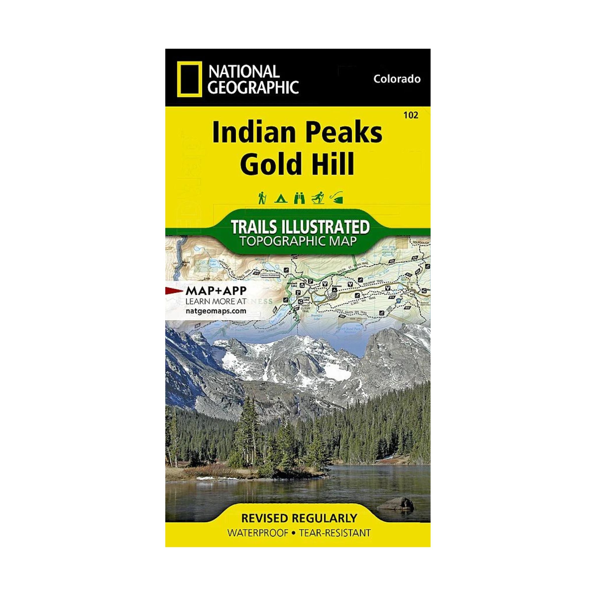 National Geographic 102: Indian Peaks | Gold Hill Map - FERAL