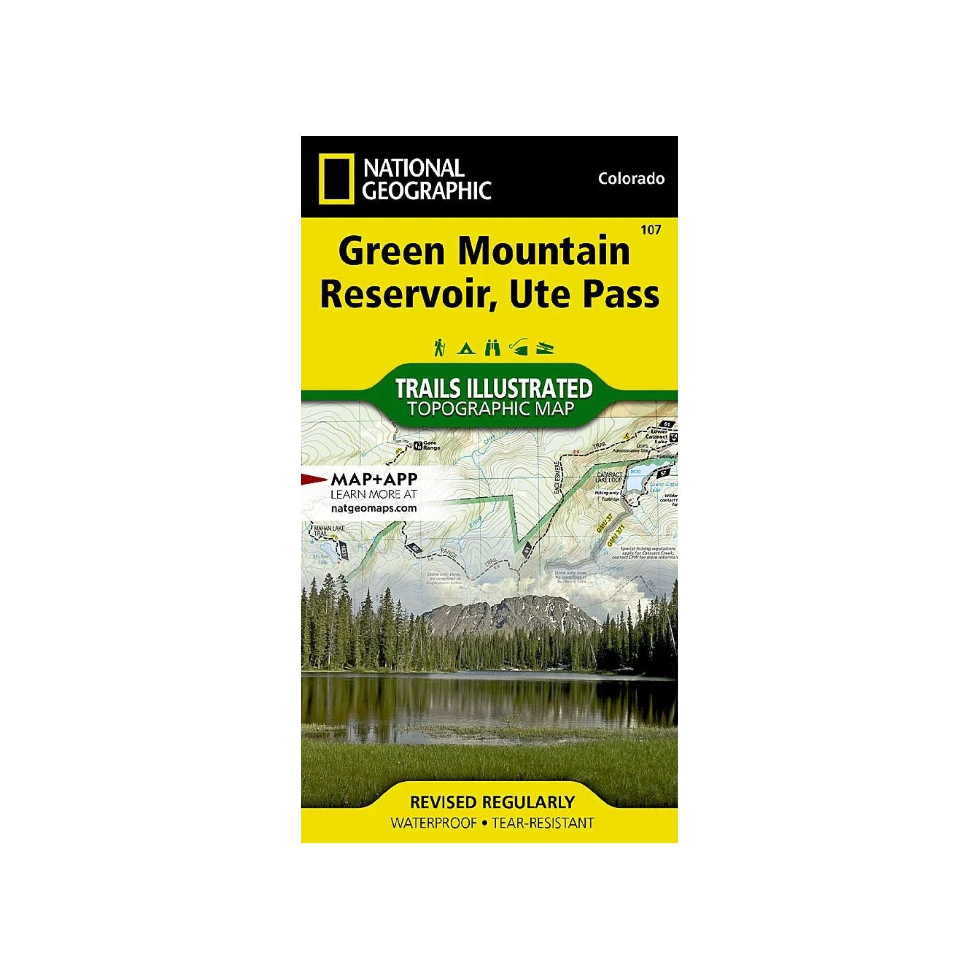 National Geographic 107: Green Mountain Reservoir | Ute Pass Map - FERAL