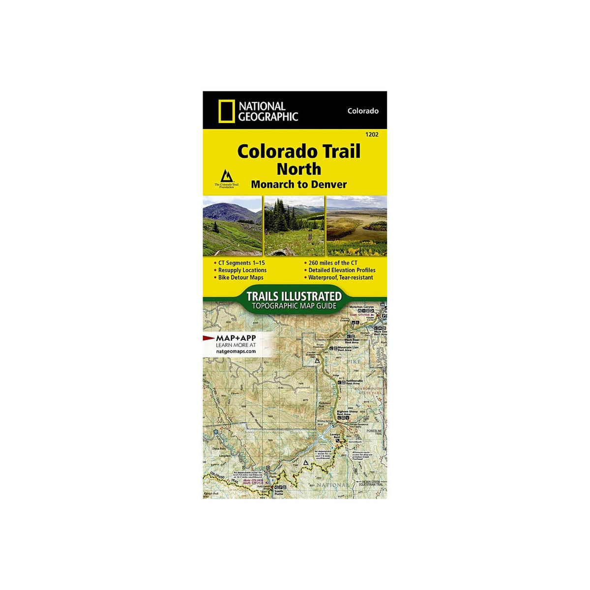 National Geographic 1202: Colorado Trail North Monarch to Denver Map ...