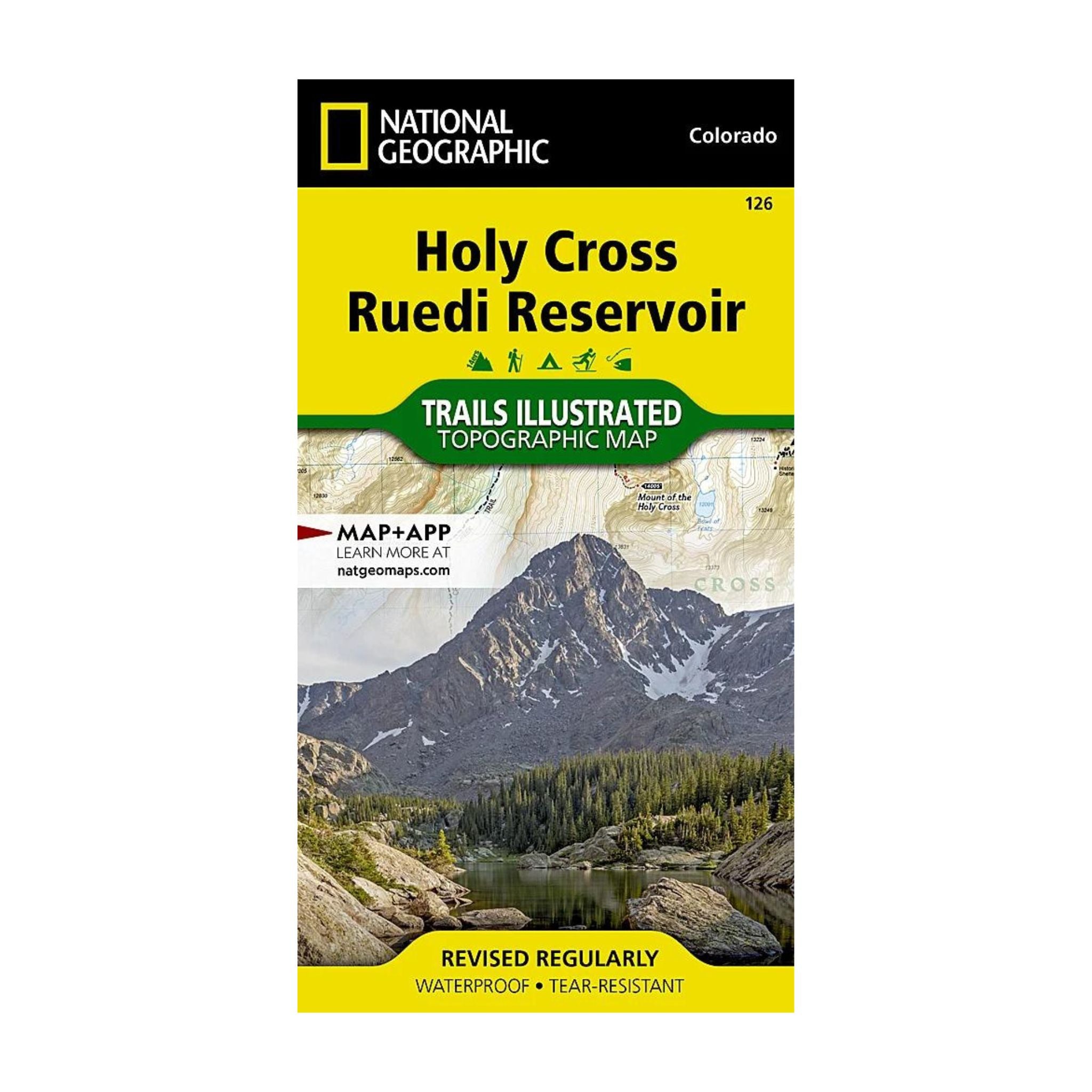 National Geographic 126:  Holy Cross | Ruedi Reservoir Map - FERAL