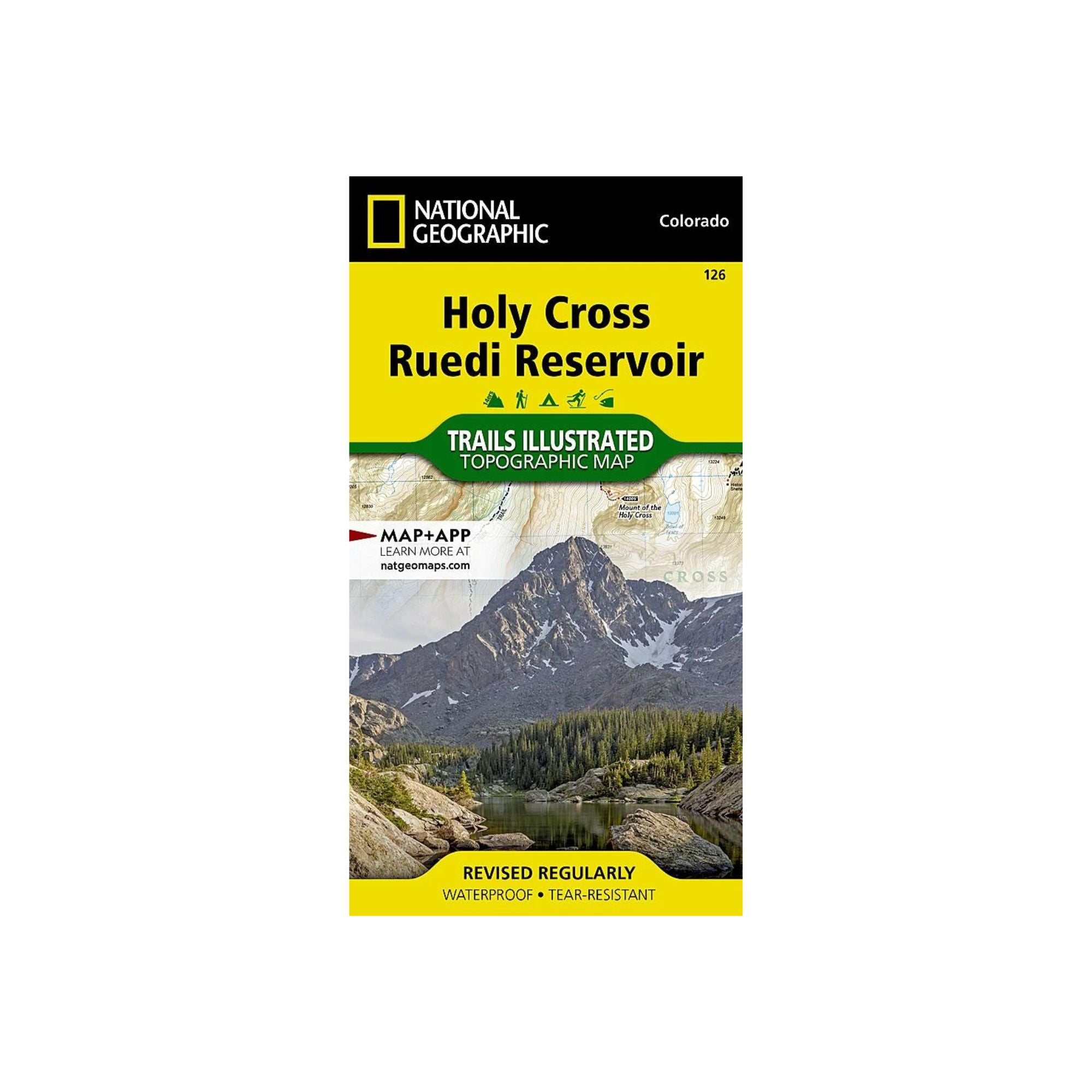 National Geographic 126:  Holy Cross | Ruedi Reservoir Map - FERAL