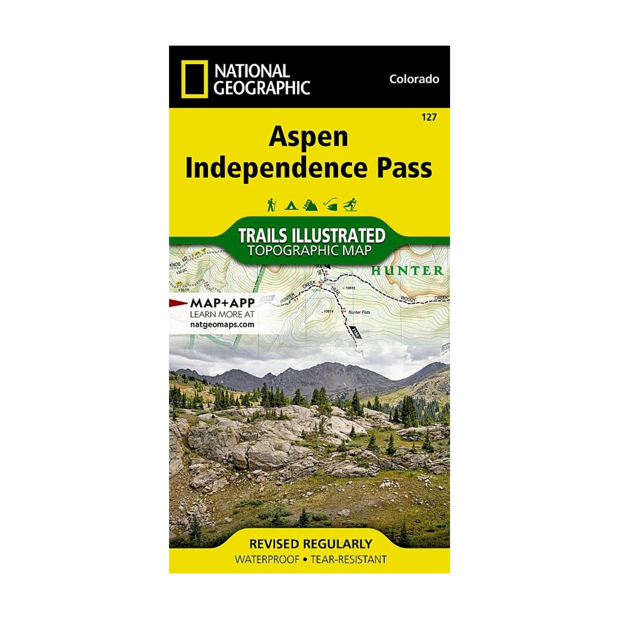 National Geographic 127: Aspen | Independence Pass Map - FERAL