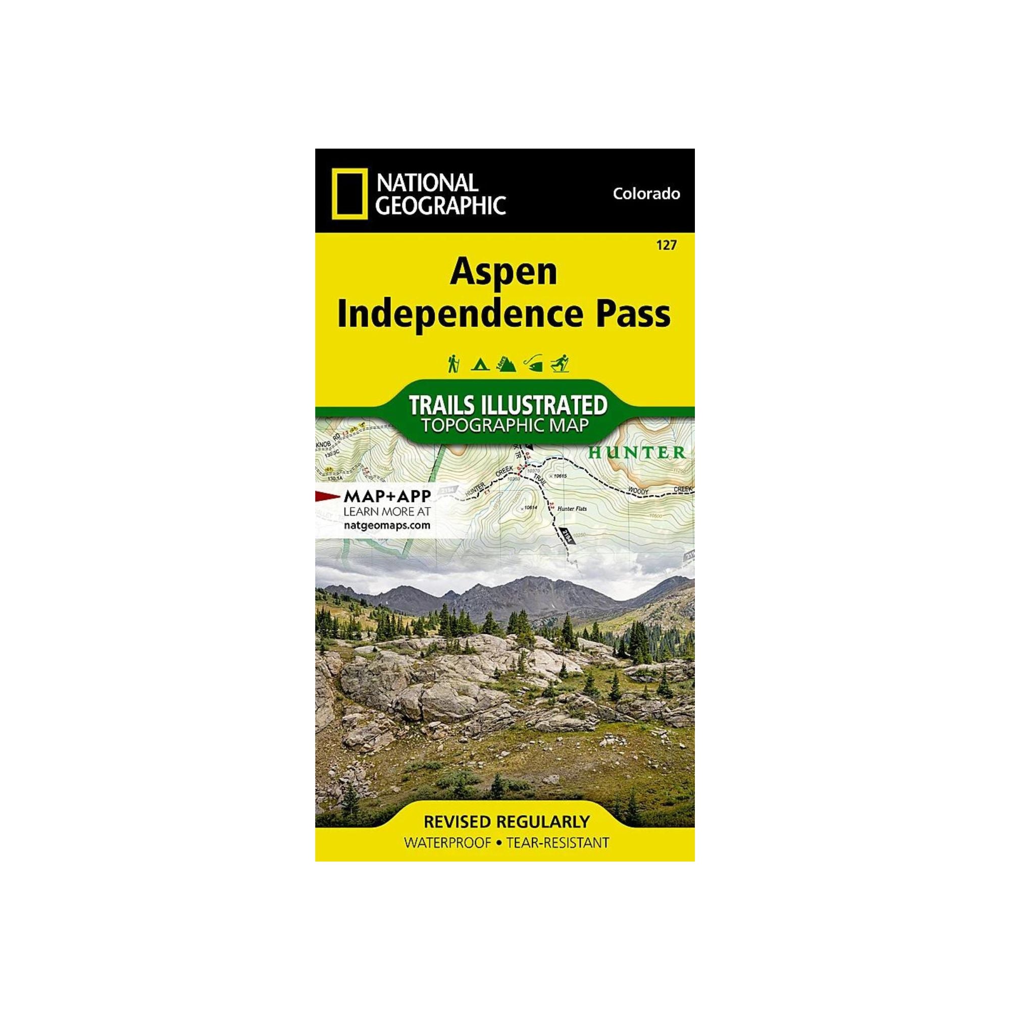 National Geographic 127: Aspen | Independence Pass Map - FERAL