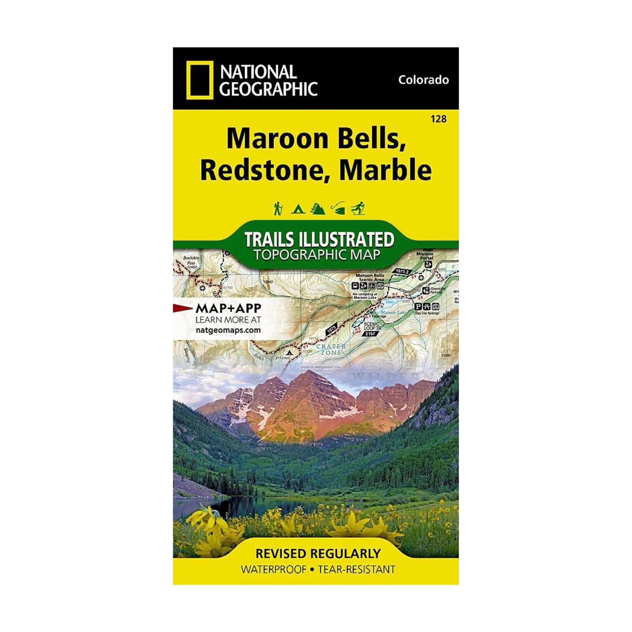 National Geographic 128: Maroon Bells | Redstone Marble Map - FERAL