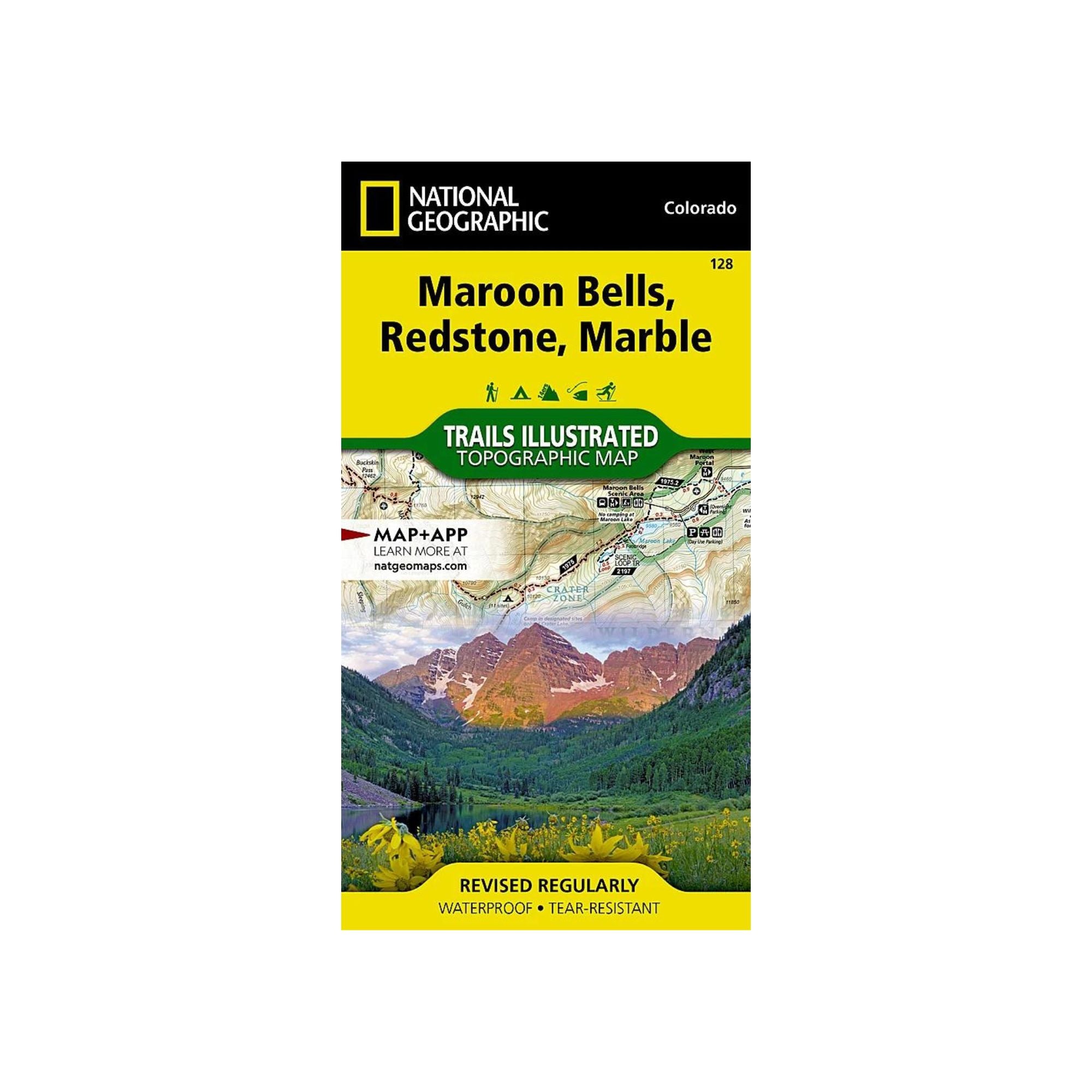 National Geographic 128: Maroon Bells | Redstone Marble Map - FERAL