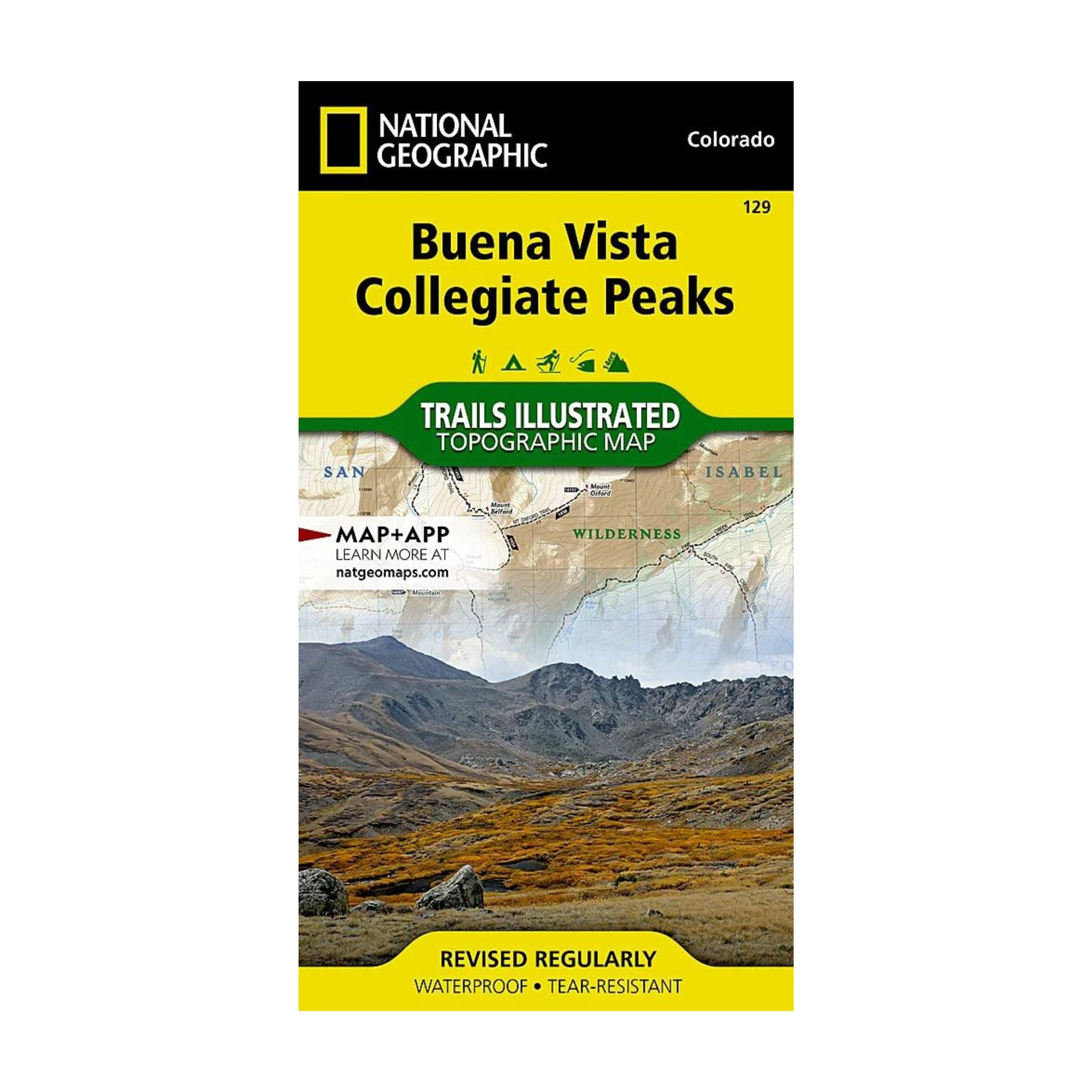 National Geographic 129: Buena Vista | Collegiate Peaks Map - FERAL