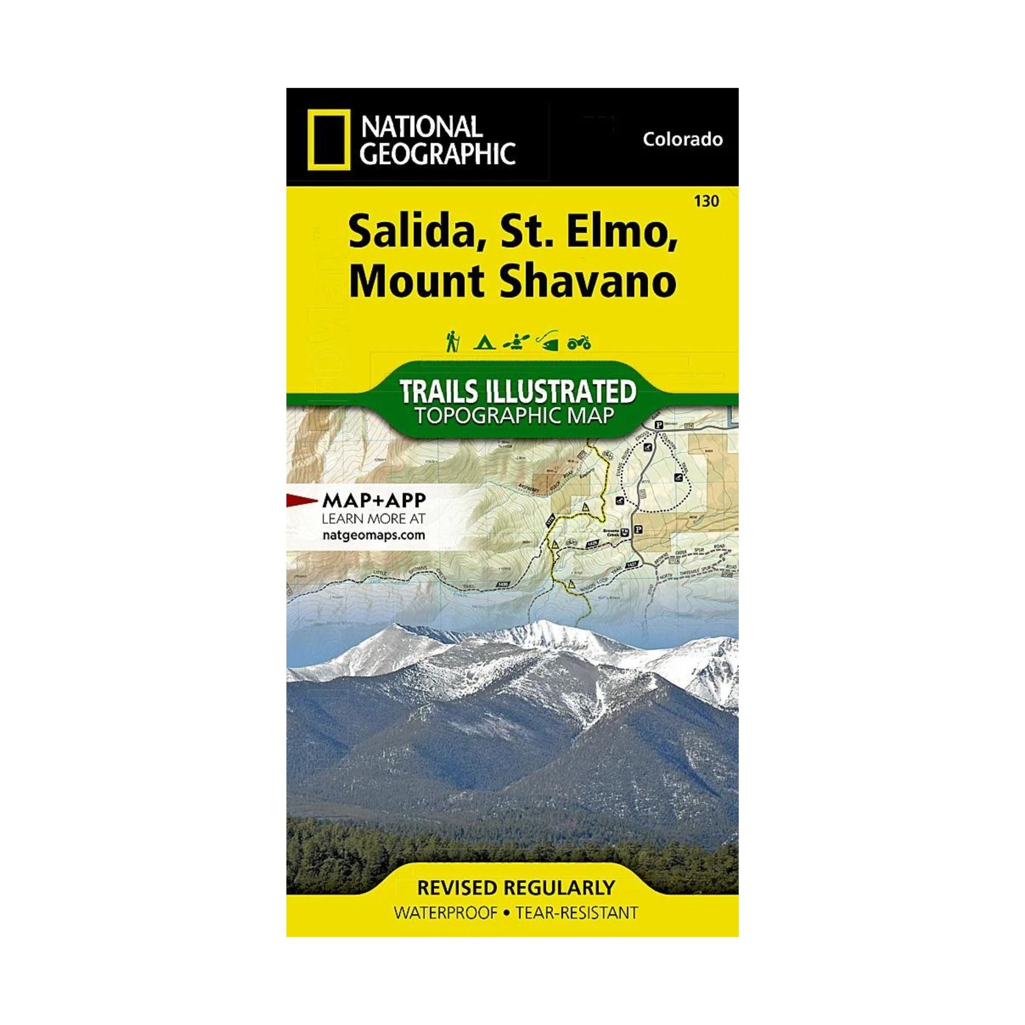 National Geographic 130: Salida | St. Elmo | Mount Shavano Map - FERAL