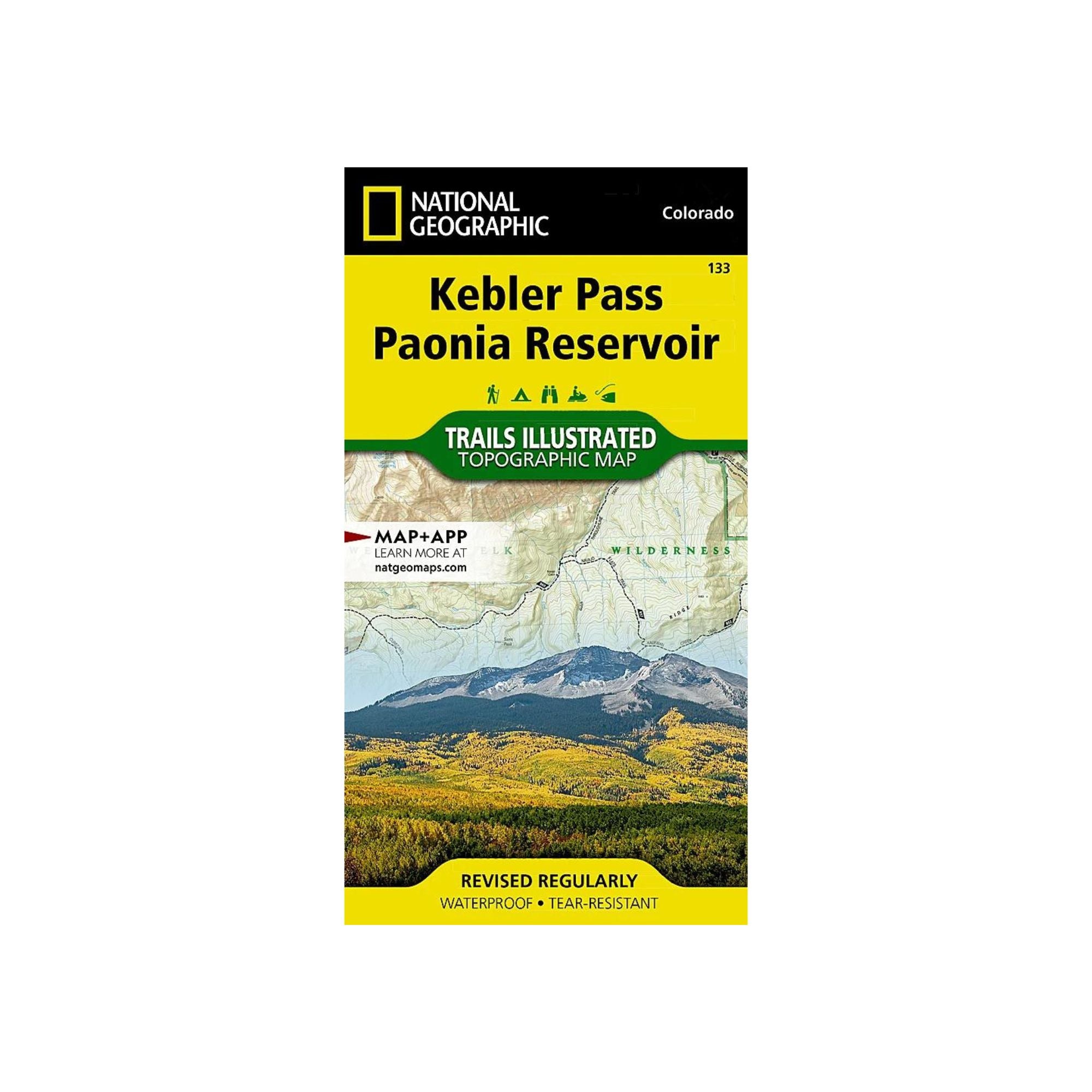National Geographic 133: Kebler Pass | Paoni Reservoir Map - FERAL
