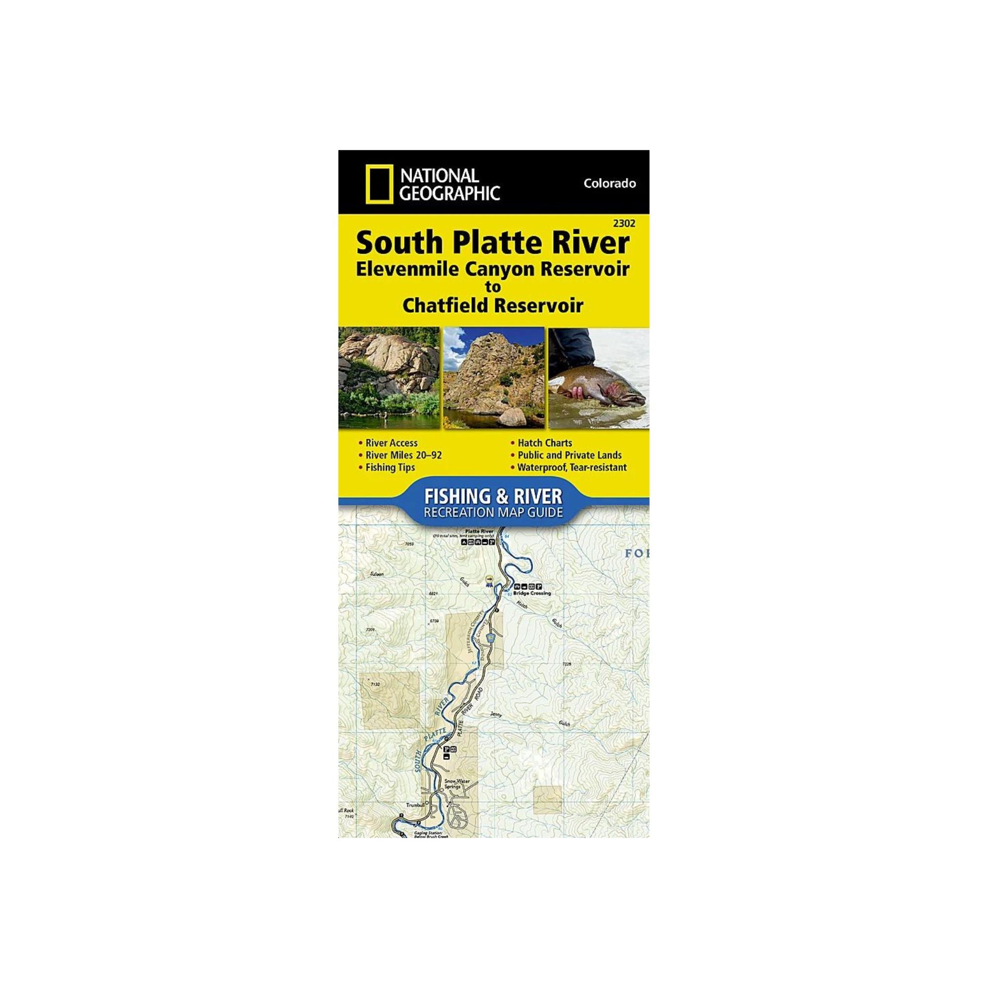 National Geographic 2302: South Platte River Elevenmile Canyon Reservoir to Chatfield Reservoir Map - FERAL