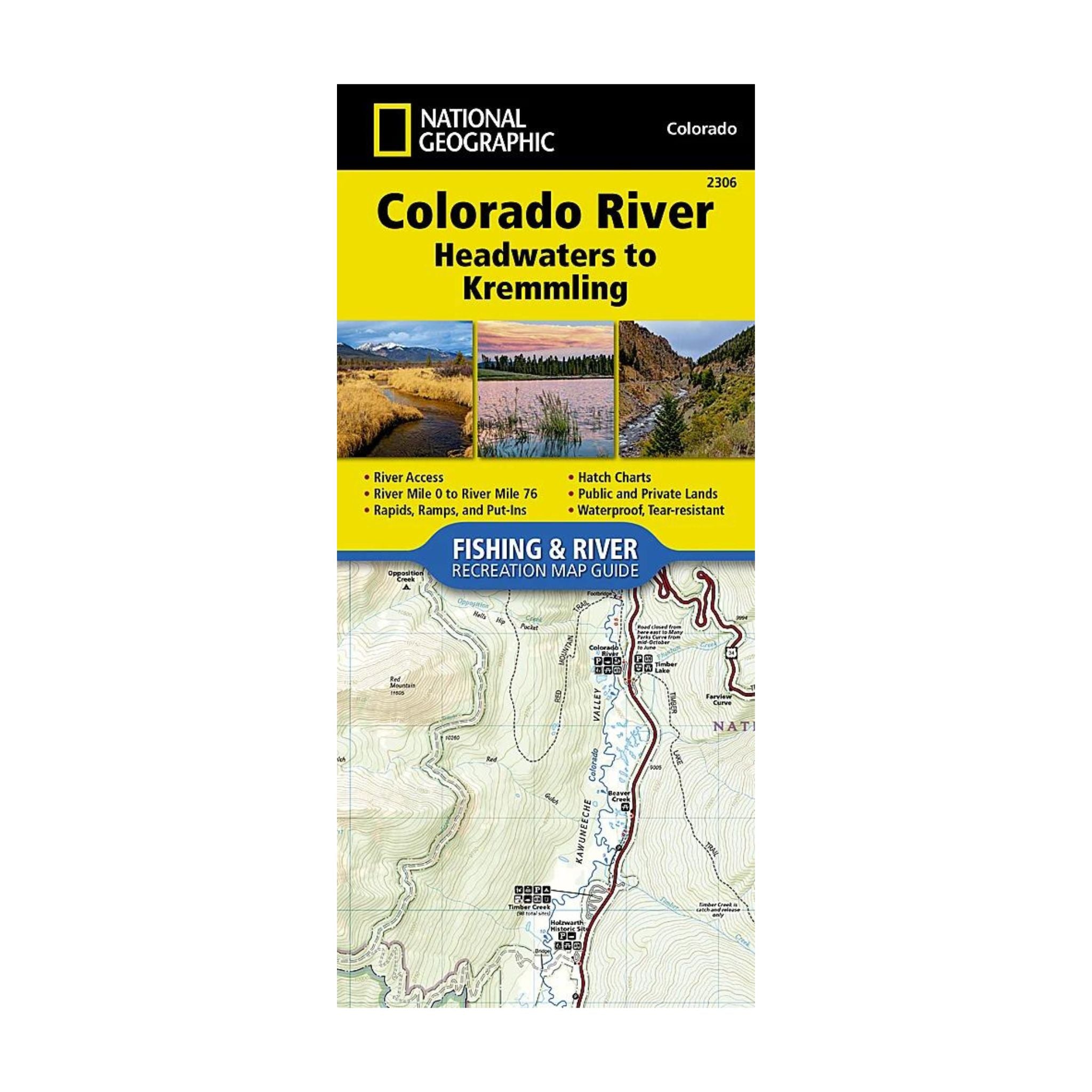 National Geographic 2306: Colorado River Headwaters to Kremmling Map - FERAL