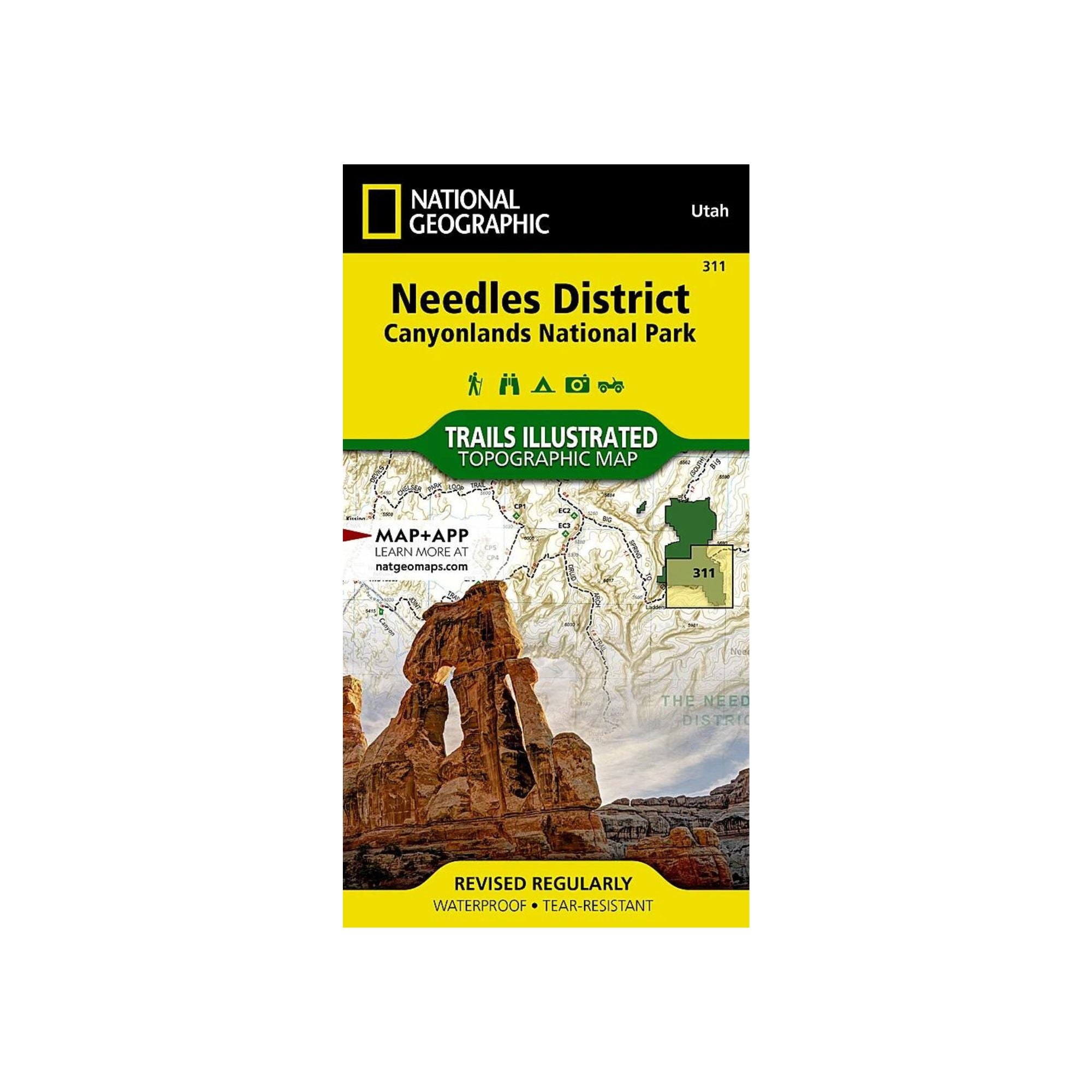 National Geographic 311: Needles District Canyonlands National Park Map - FERAL