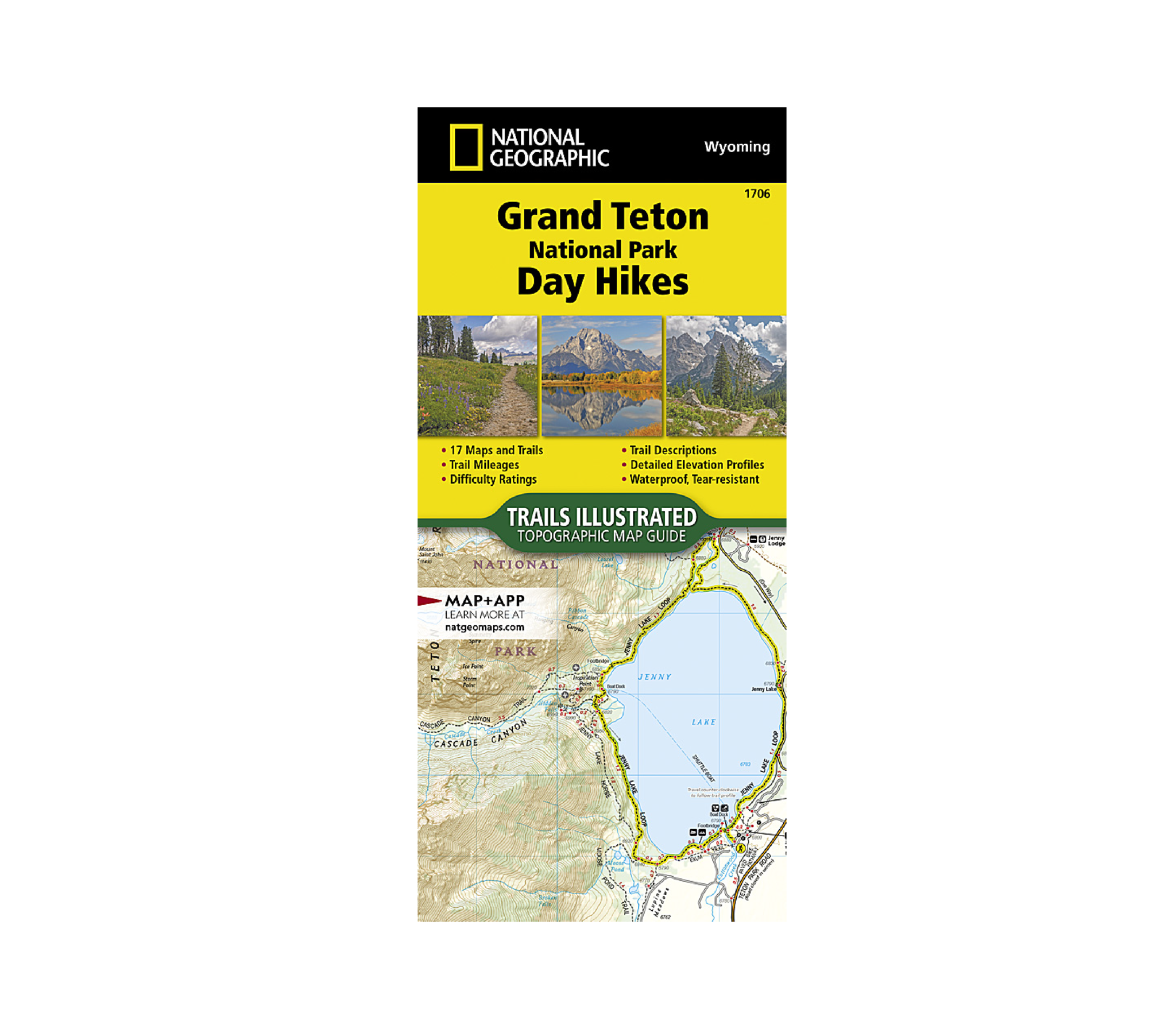 National Geographic Grand Teton National Park Day Hikes Map - FERAL
