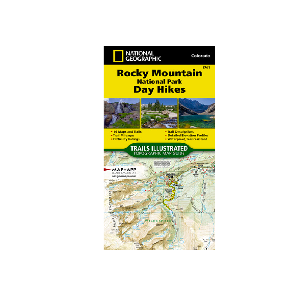 National Geographic Rocky Mountain National Park Day Hikes Map - FERAL