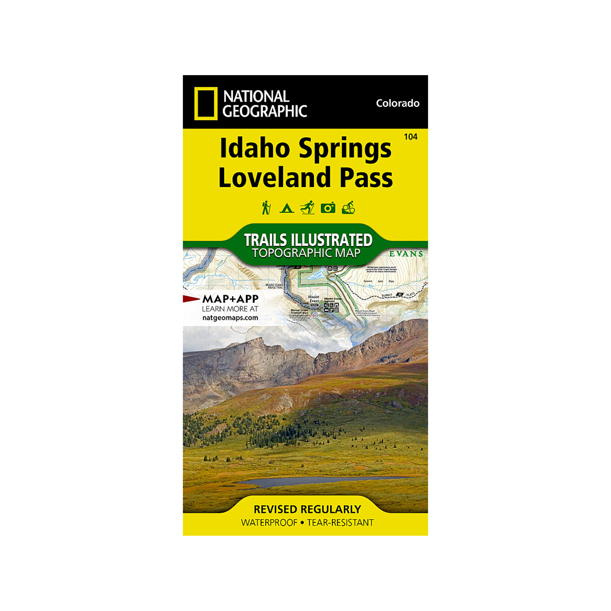 National Geographic 104: Idaho Springs | Loveland Pass Map - FERAL
