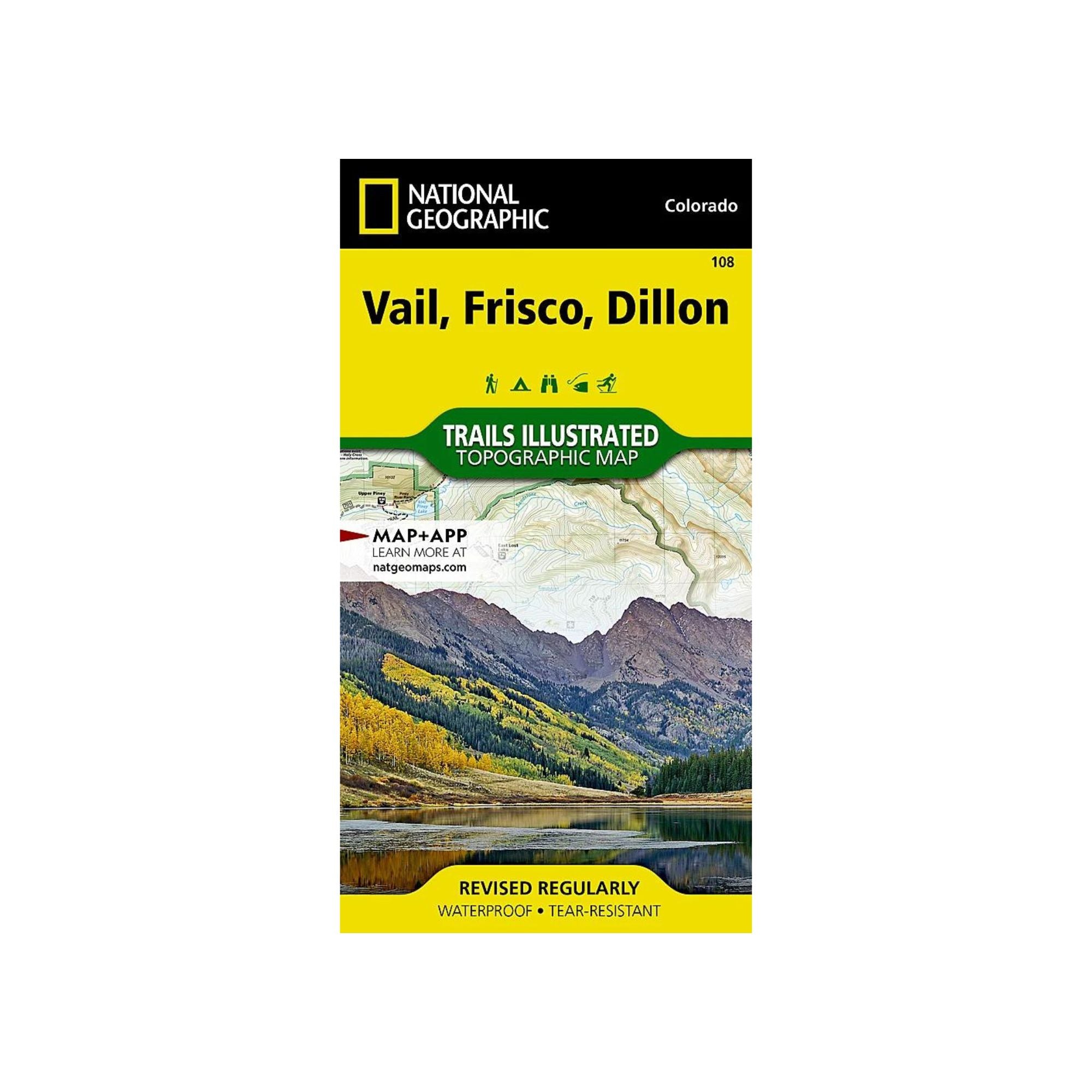 National Geographic 108: Vail | Frisco | Dillon Map - FERAL