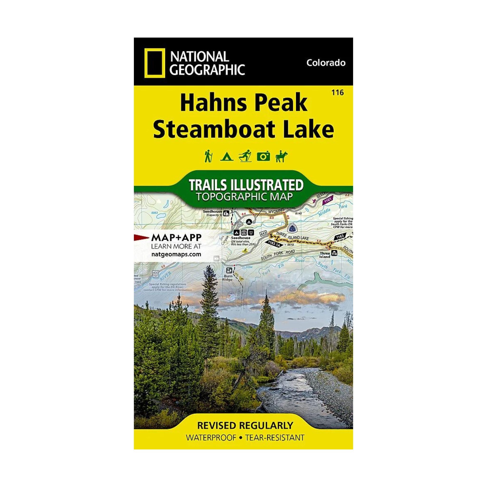 National Geographic 116: Hahns Peak | Steamboat Lake Map - FERAL