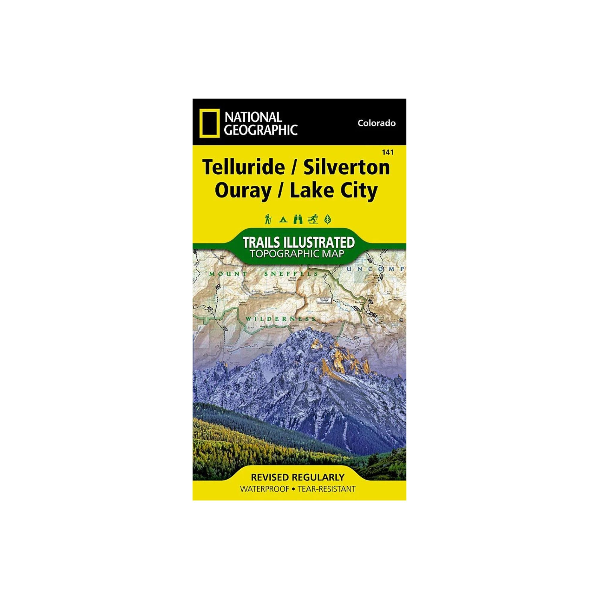 National Geographic 141: Telluride | Silverton | Ouray | Lake City Map - FERAL