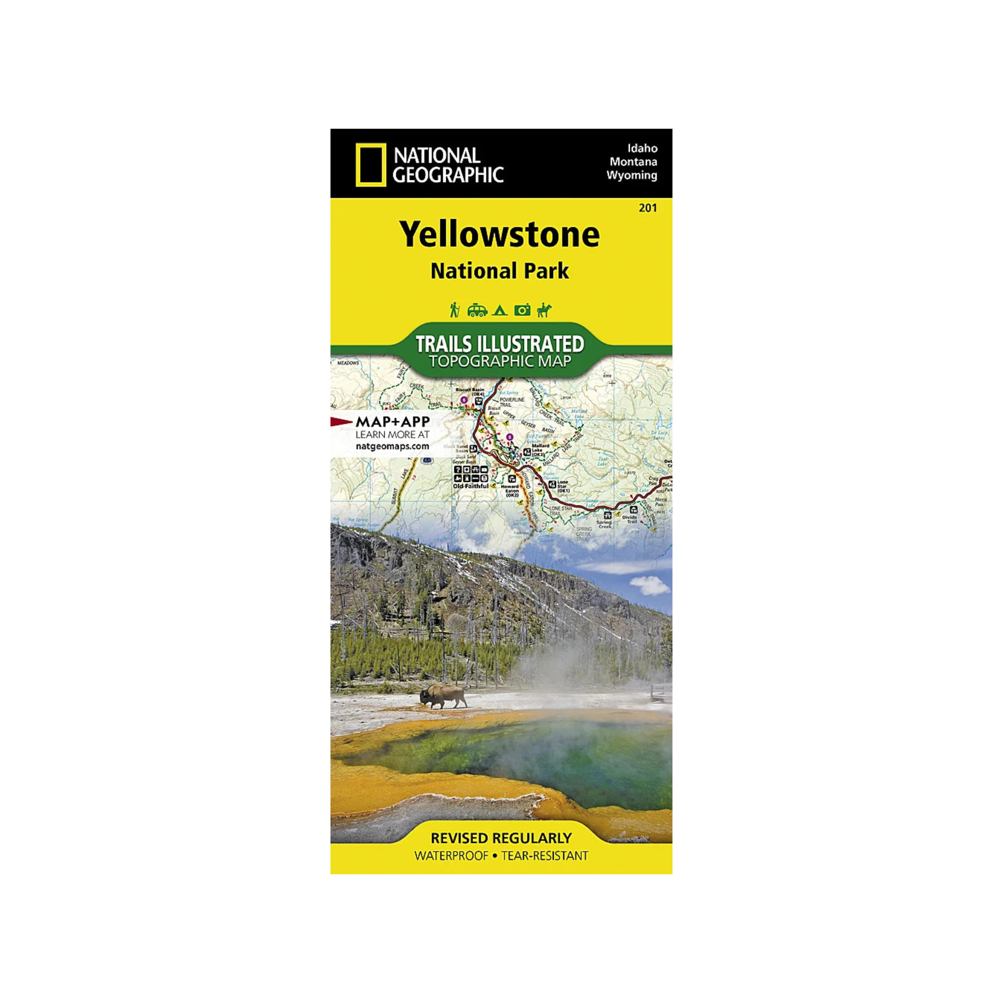National Geographic 201: Yellowstone National Park Map - FERAL