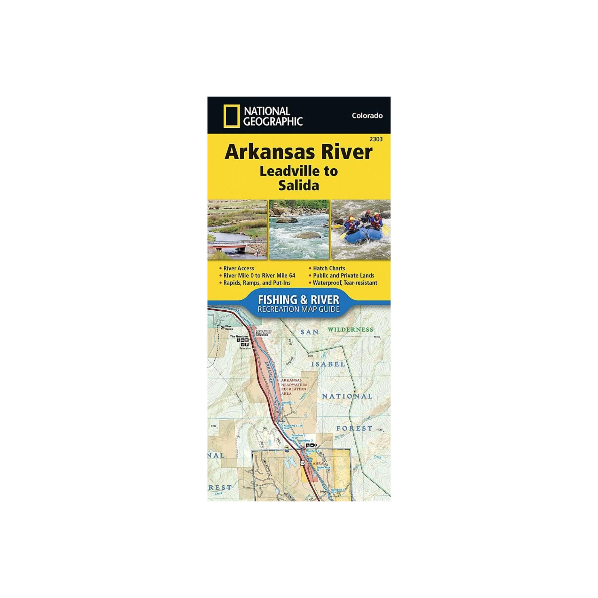National Geographic 2303: Arkansas River Leadville to Salida Map - FERAL