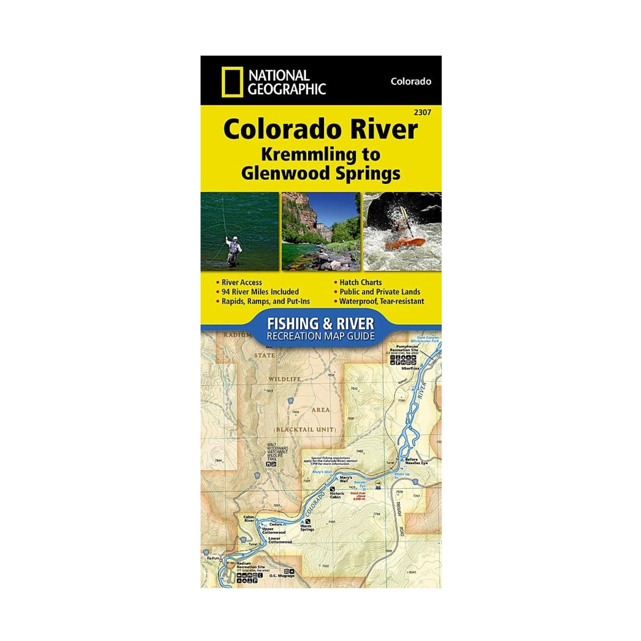 National Geographic 2307: Colorado River Kremmling to Glenwood Springs Map - FERAL