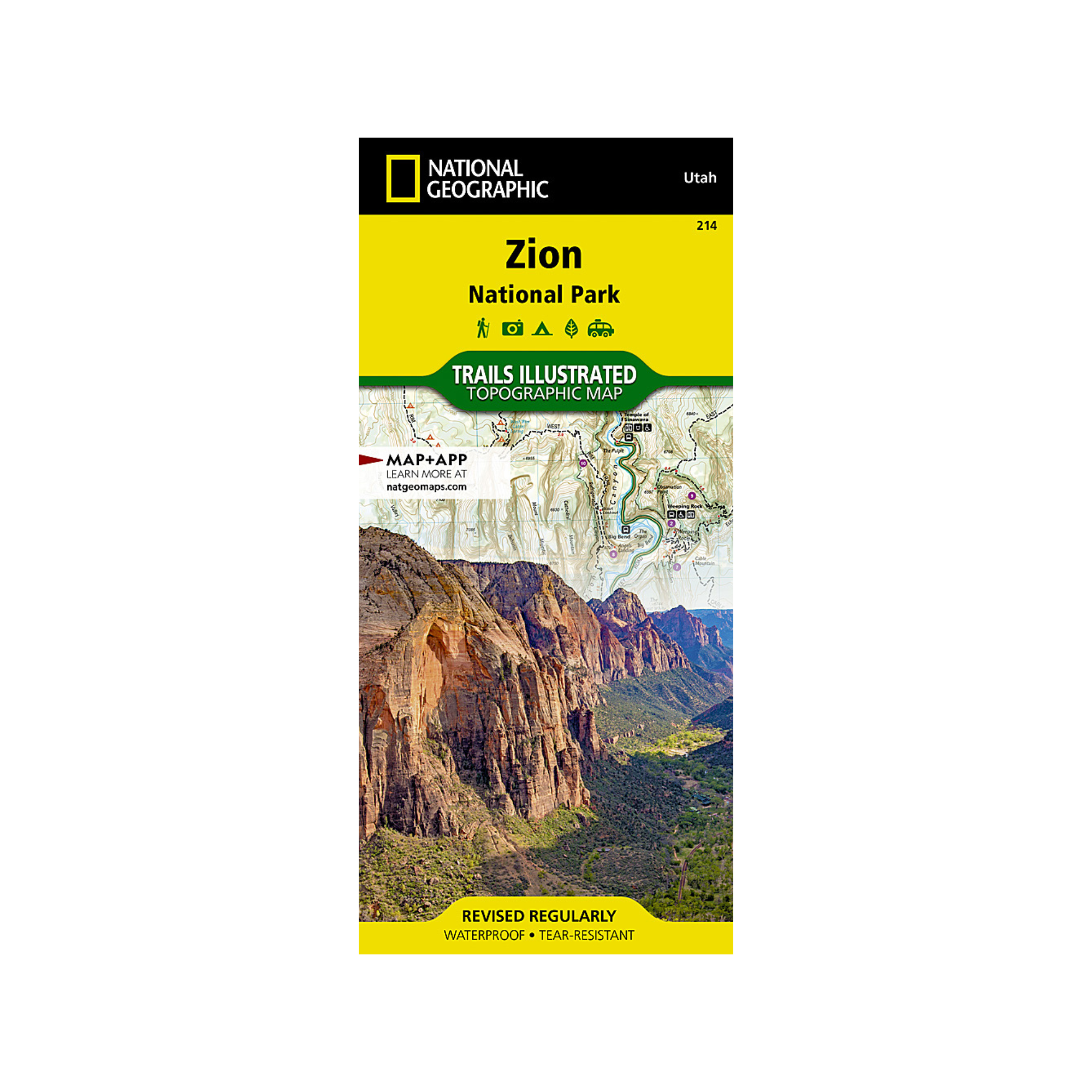 National Geogrpahic 214: Zion National Park Map - FERAL