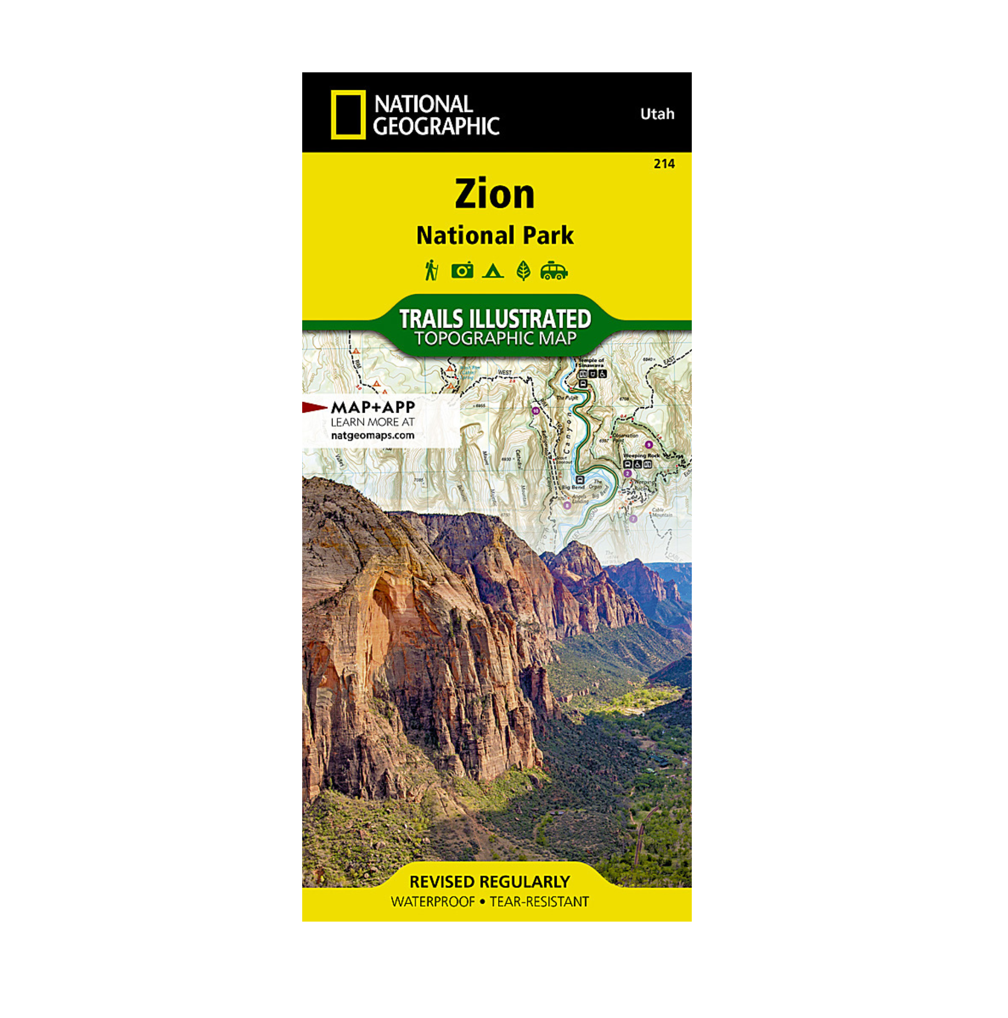 National Geogrpahic 214: Zion National Park Map - FERAL