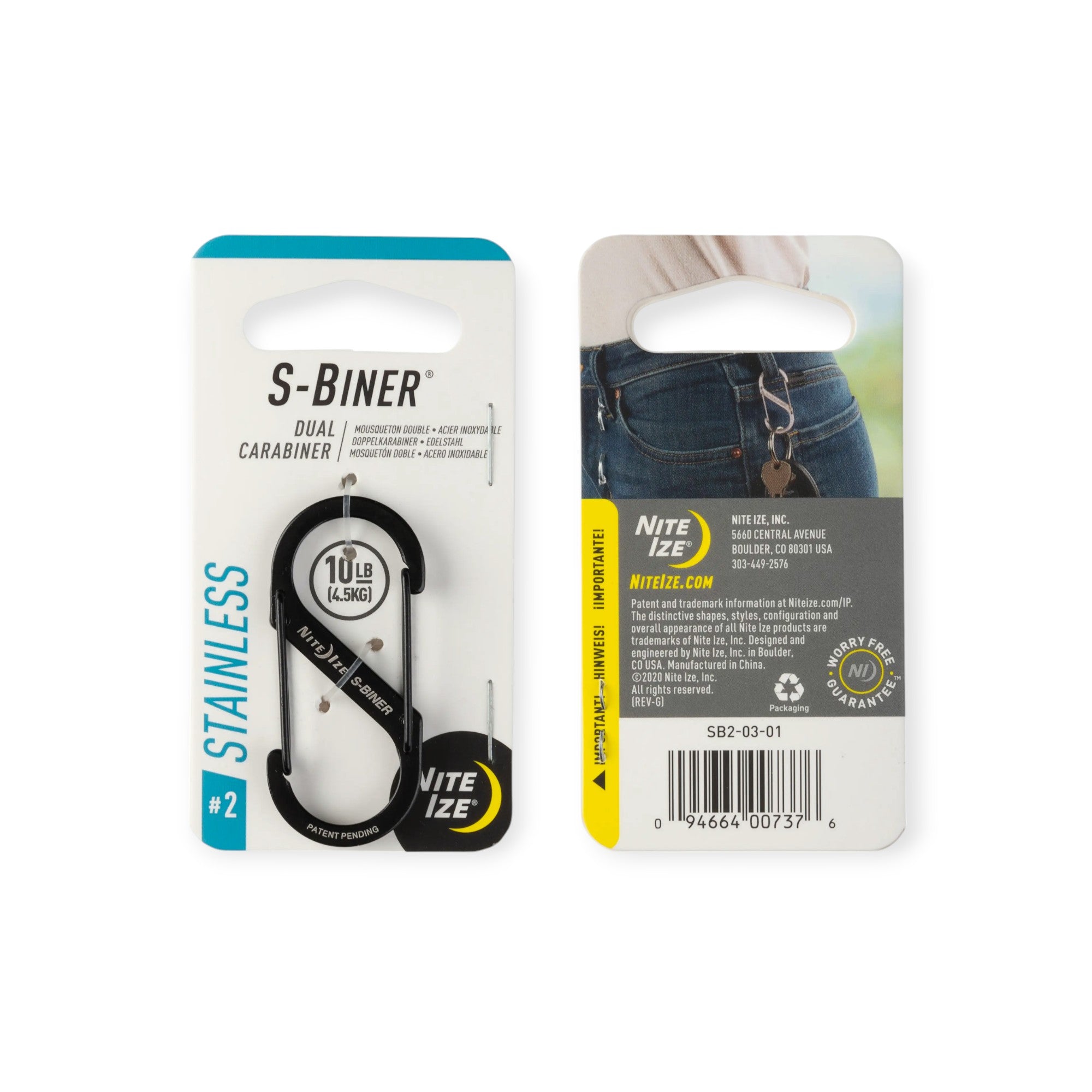 Nite Ize S-Biner Stainless Steel Dual Carabiner #2 - FERAL
