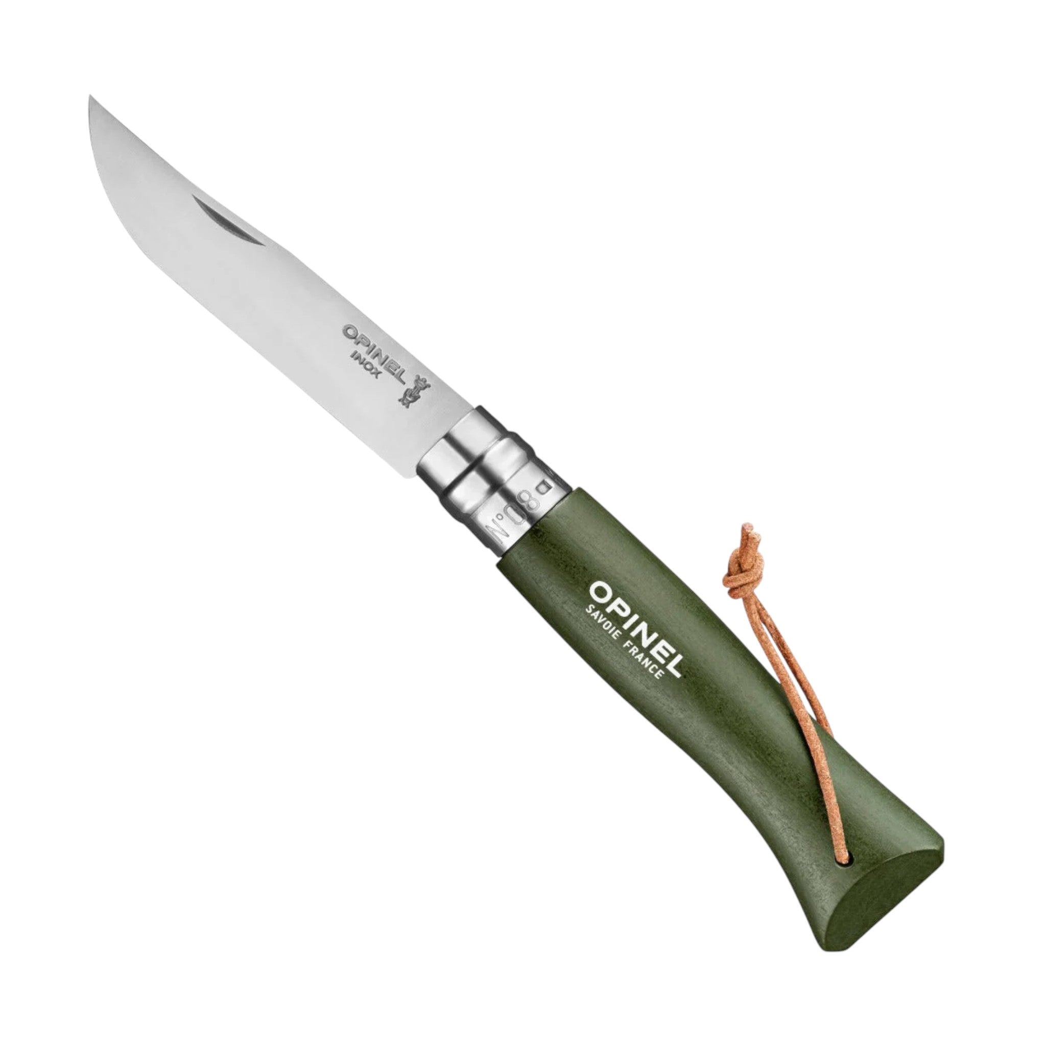 Opinel No.08 Colorama Stainless Steel Folding Knife With Lanyard - FERAL