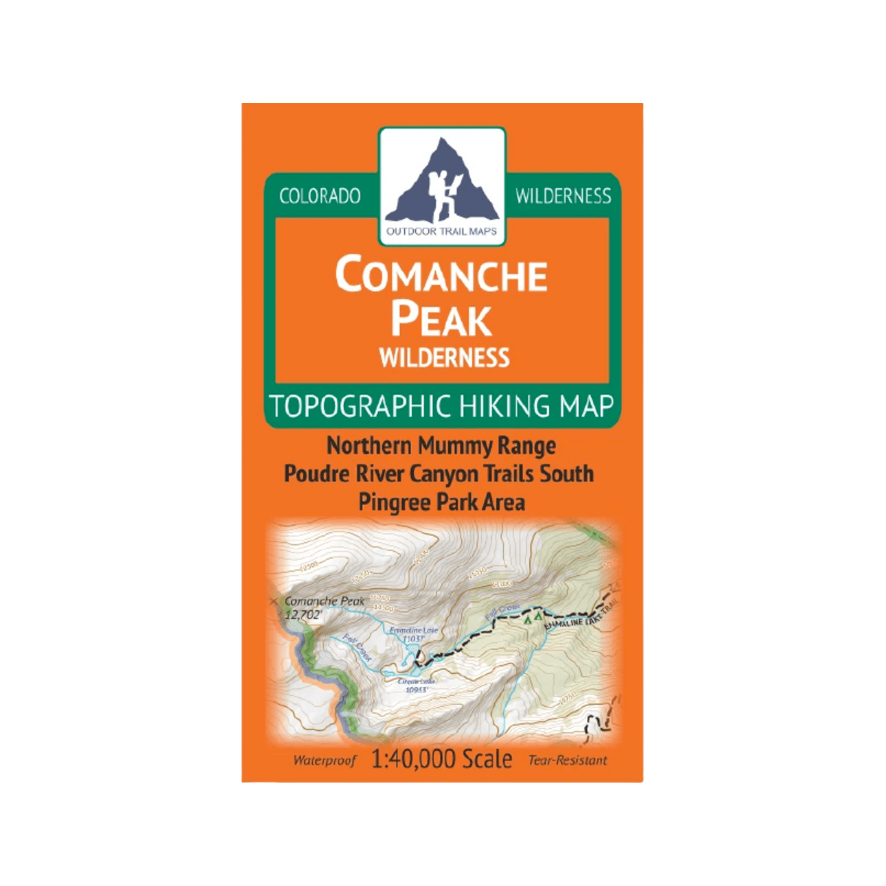 Outdoor Trail Maps Comanche Peak Wilderness Map - FERAL