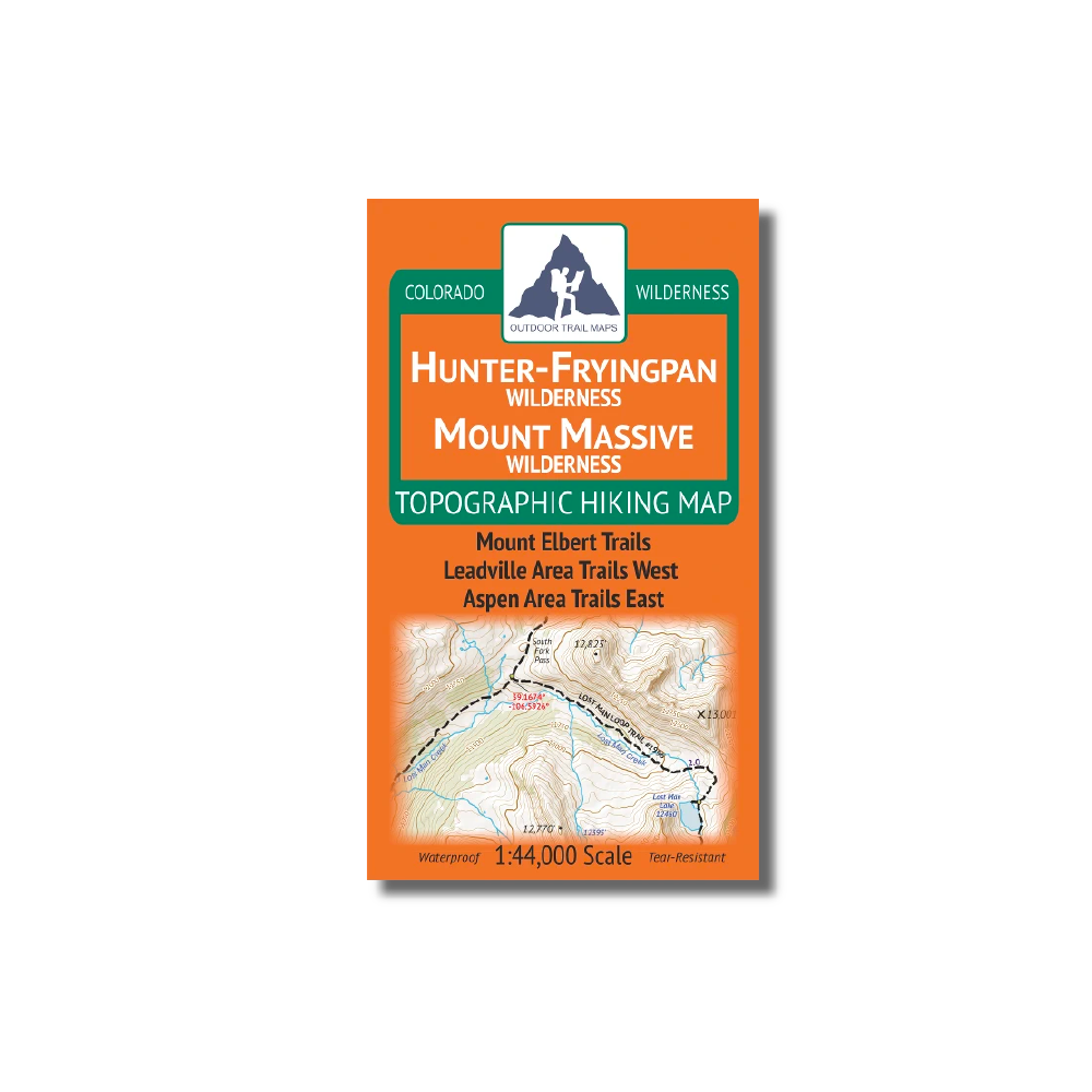 Outdoor Trail Maps Hunter-Fryingpan & Mount Massive Wilderness Map - FERAL