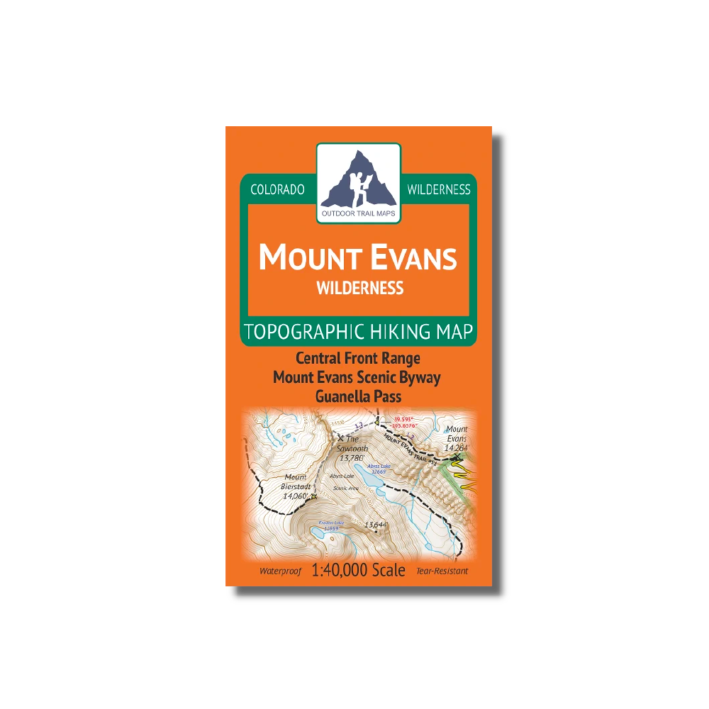 Outdoor Trail Maps Mount Evans Wilderness Map - FERAL