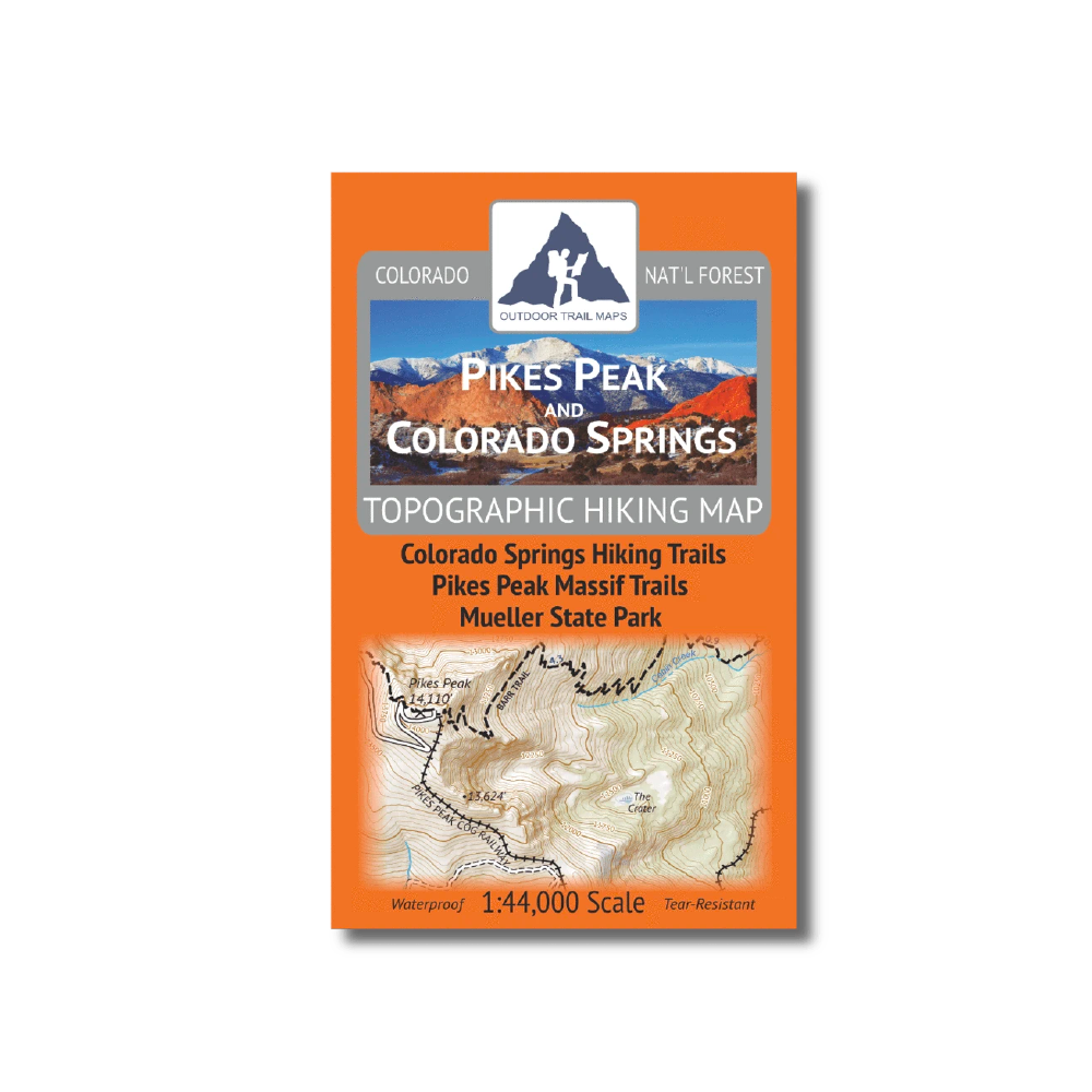 Outdoor Trail Maps Pikes Peak Colorado Springs Map - FERAL