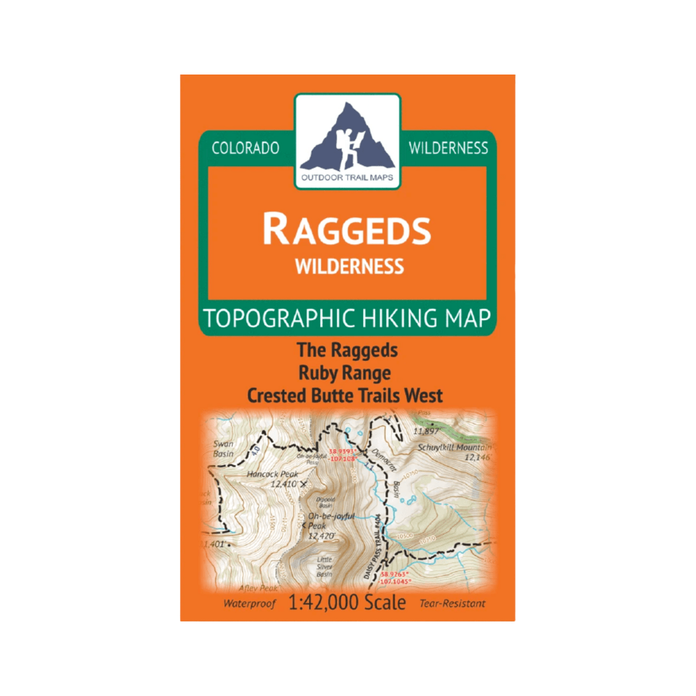 Outdoor Trail Maps Raggeds Wilderness Map - FERAL