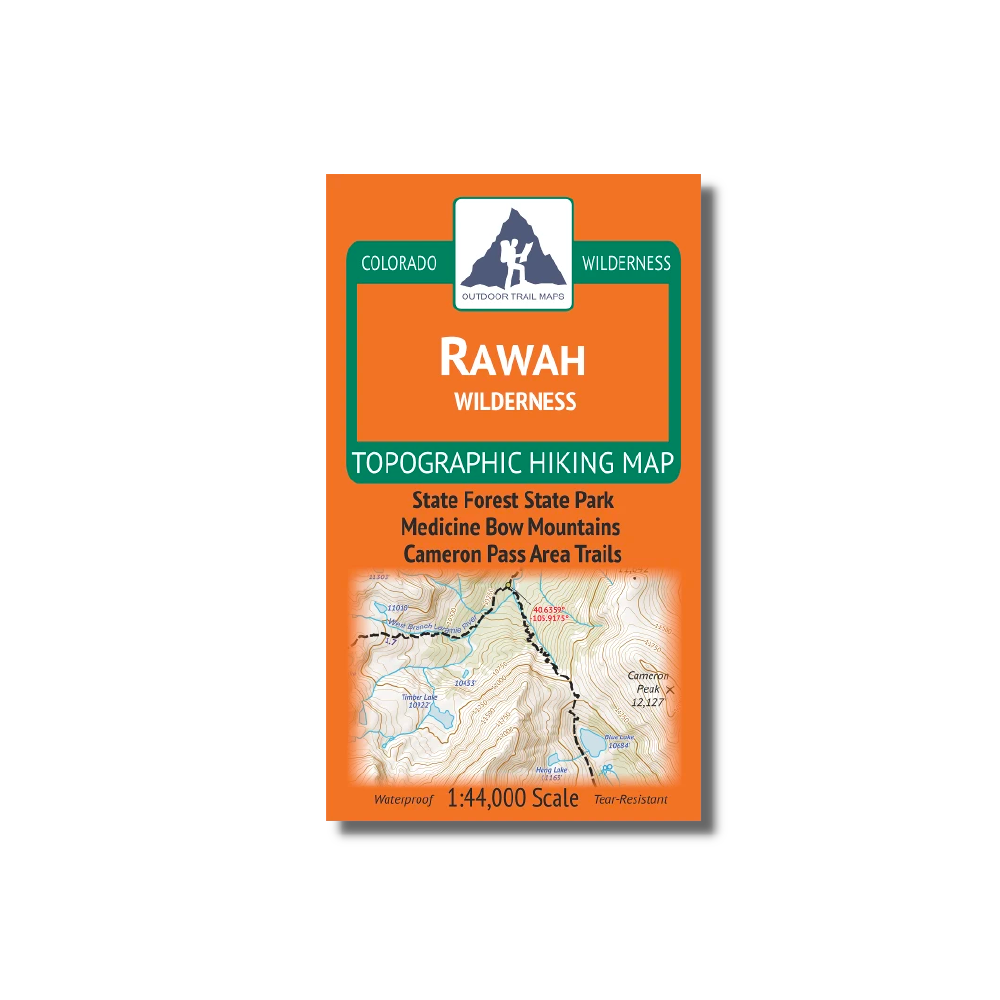 Outdoor Trail Maps Rawah Wilderness Map - FERAL