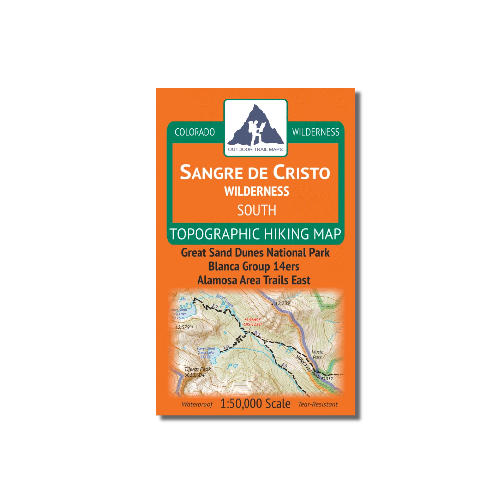 Outdoor Trail Maps Sangre De Cristo Wilderness South Map - FERAL