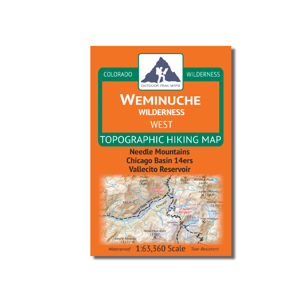 Outdoor Trail Maps Weminuche Wilderness West Map - FERAL