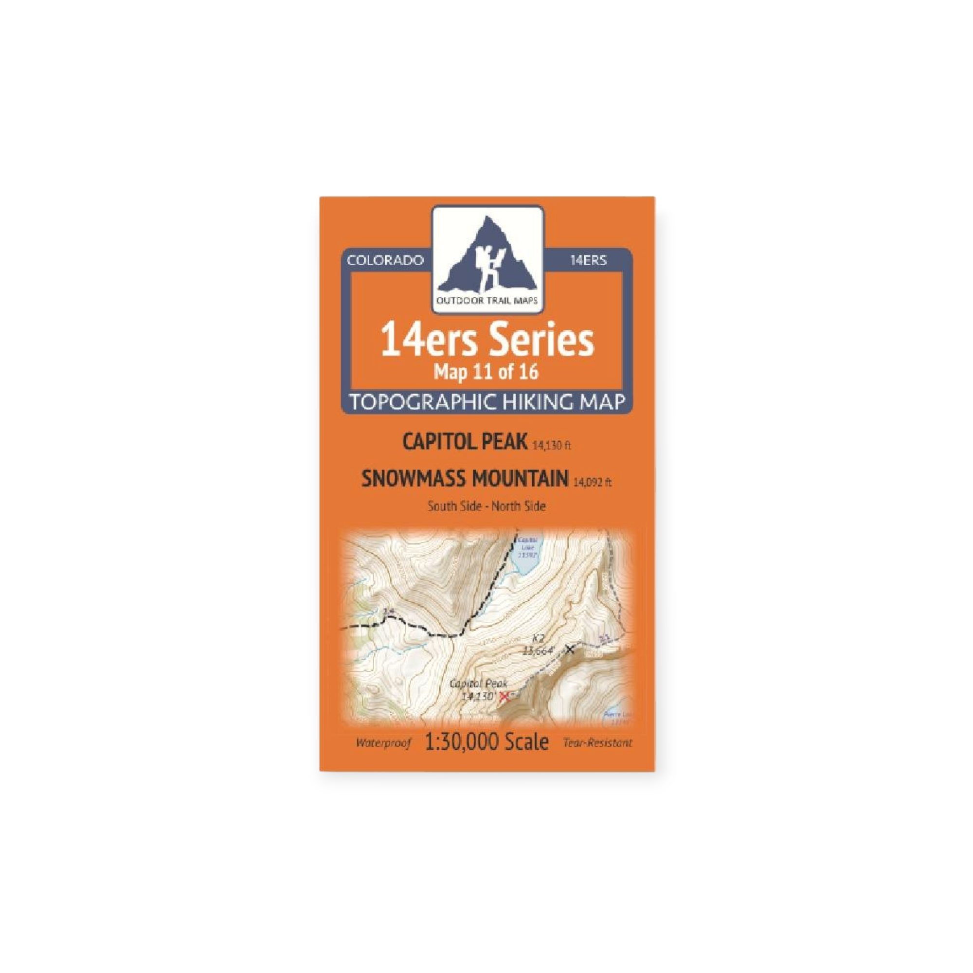 Outdoor Trail Maps 14er Series 11/16: Capitol/Snowmass Map - FERAL