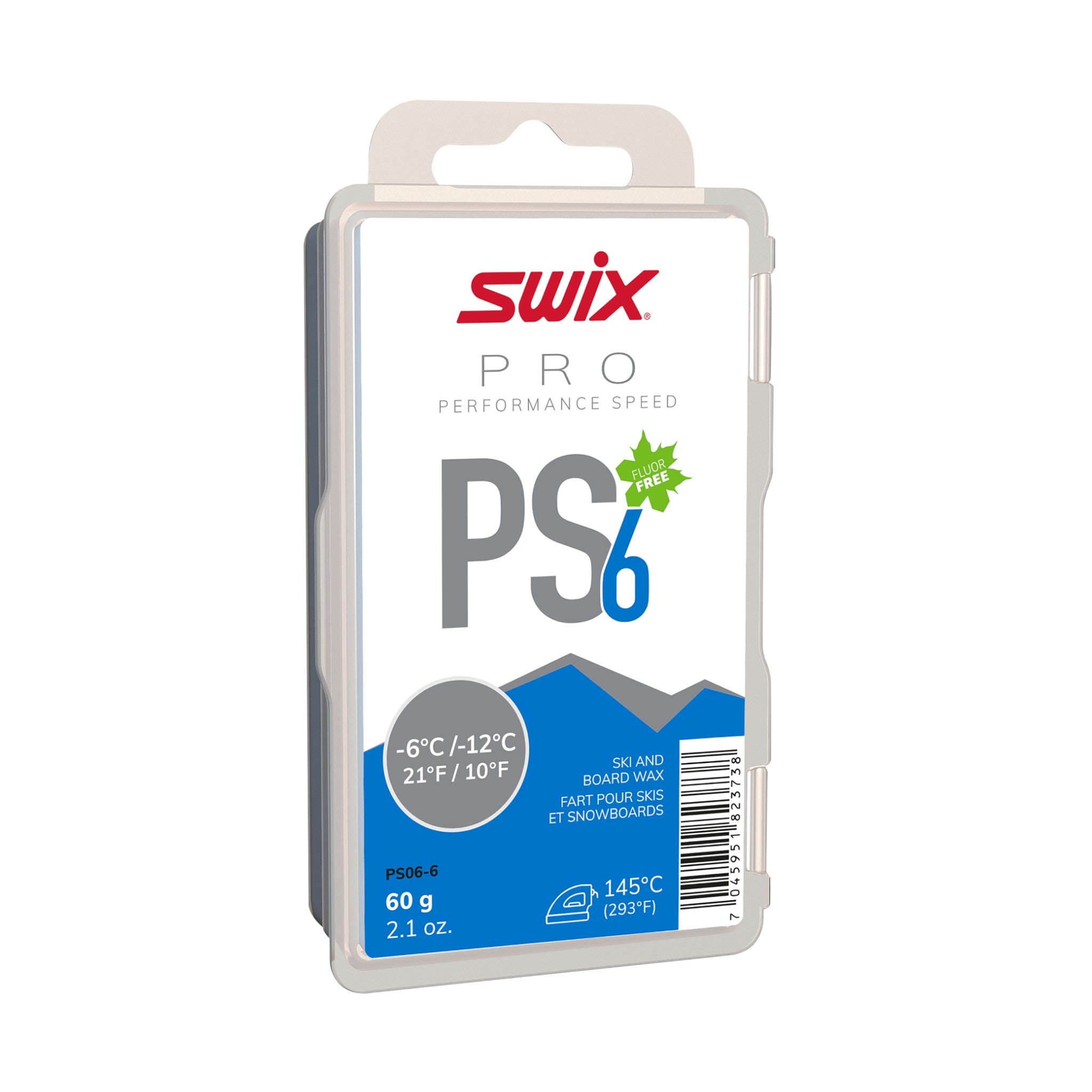 Swix Fluoro-Free Ski Wax PS6 Blue - FERAL