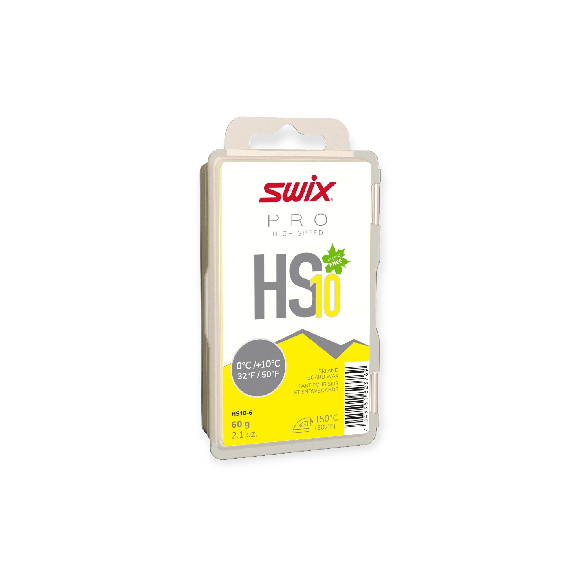 SWIX Fluorocarbon Universal Ski Wax HS10 Yellow - FERAL