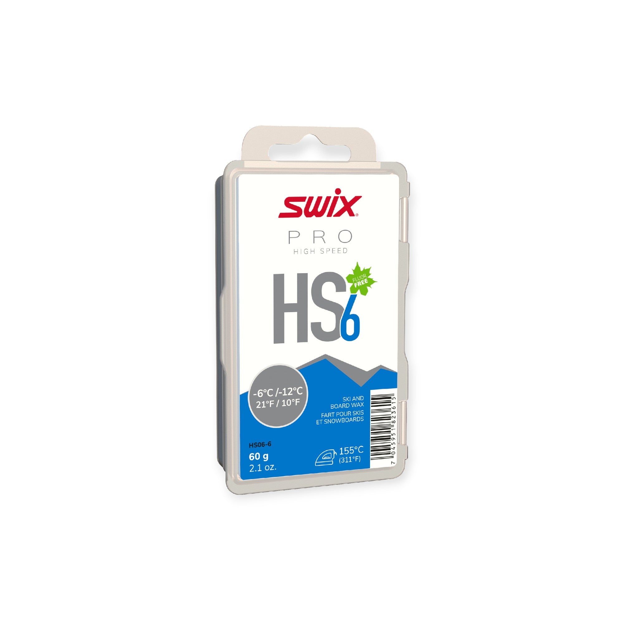 SWIX Fluorocarbon Universal Ski Wax HS6 Blue - FERAL