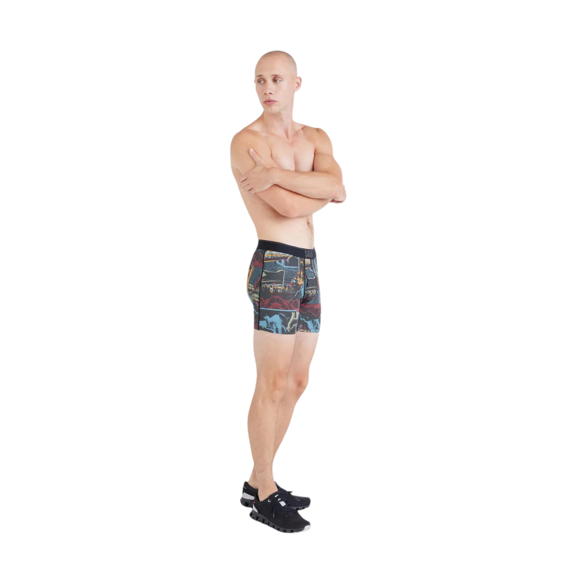 SAXX Quest Quick Dry Mesh Boxer Briefs - FERAL
