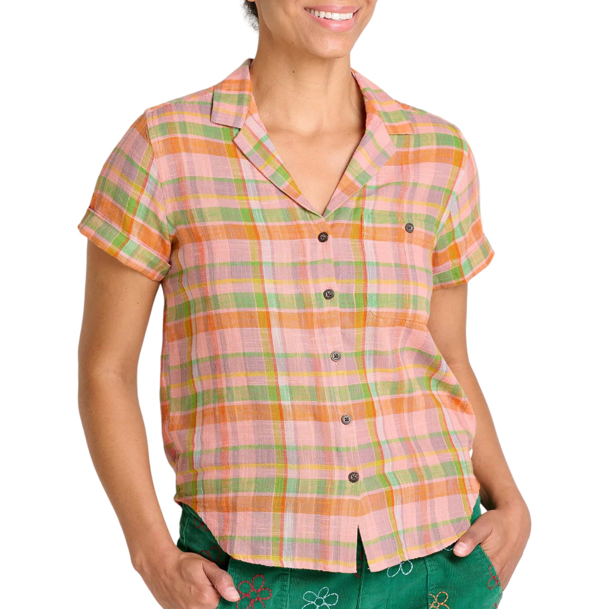 Toad & Co. Women's Camp Cove Short Sleeve Shirt - FERAL